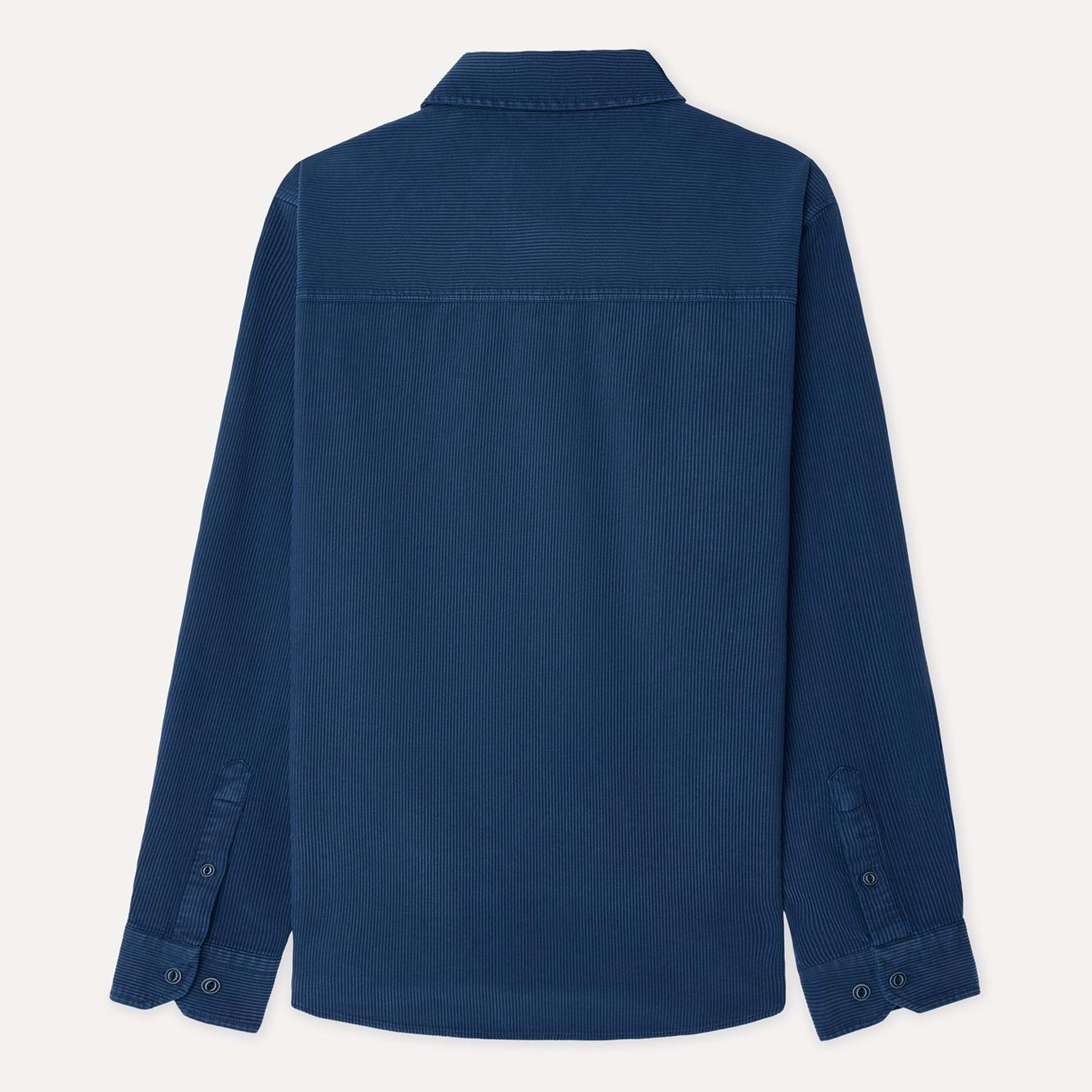 Erkek Lacivert Comfort Fit Çift Cepli Uzun Kollu Gömlek