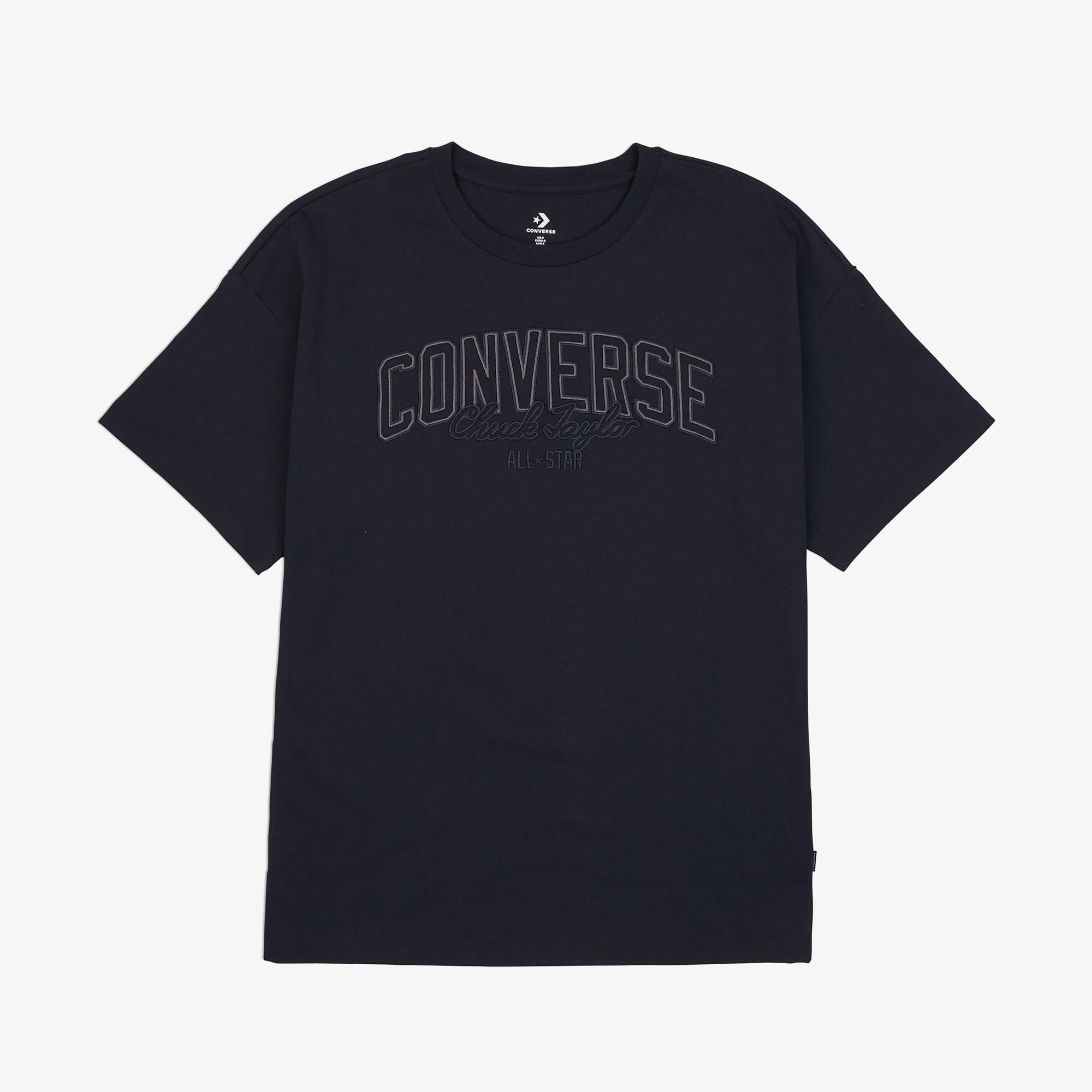 Converse Classic Kadın Baskılı Siyah T-Shirt