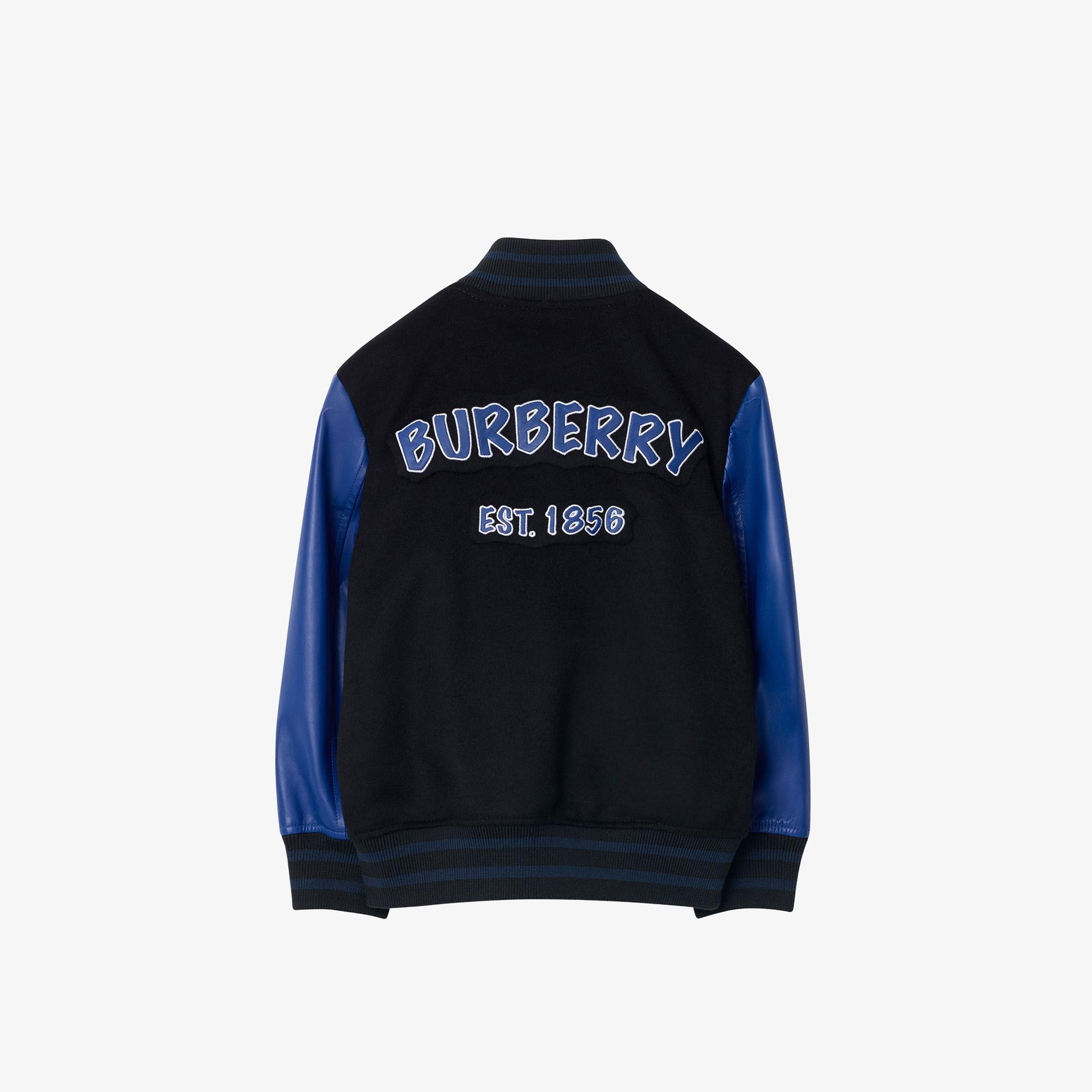 Burberry Wool Cashmere Bomber Çocuk Siyah Ceket