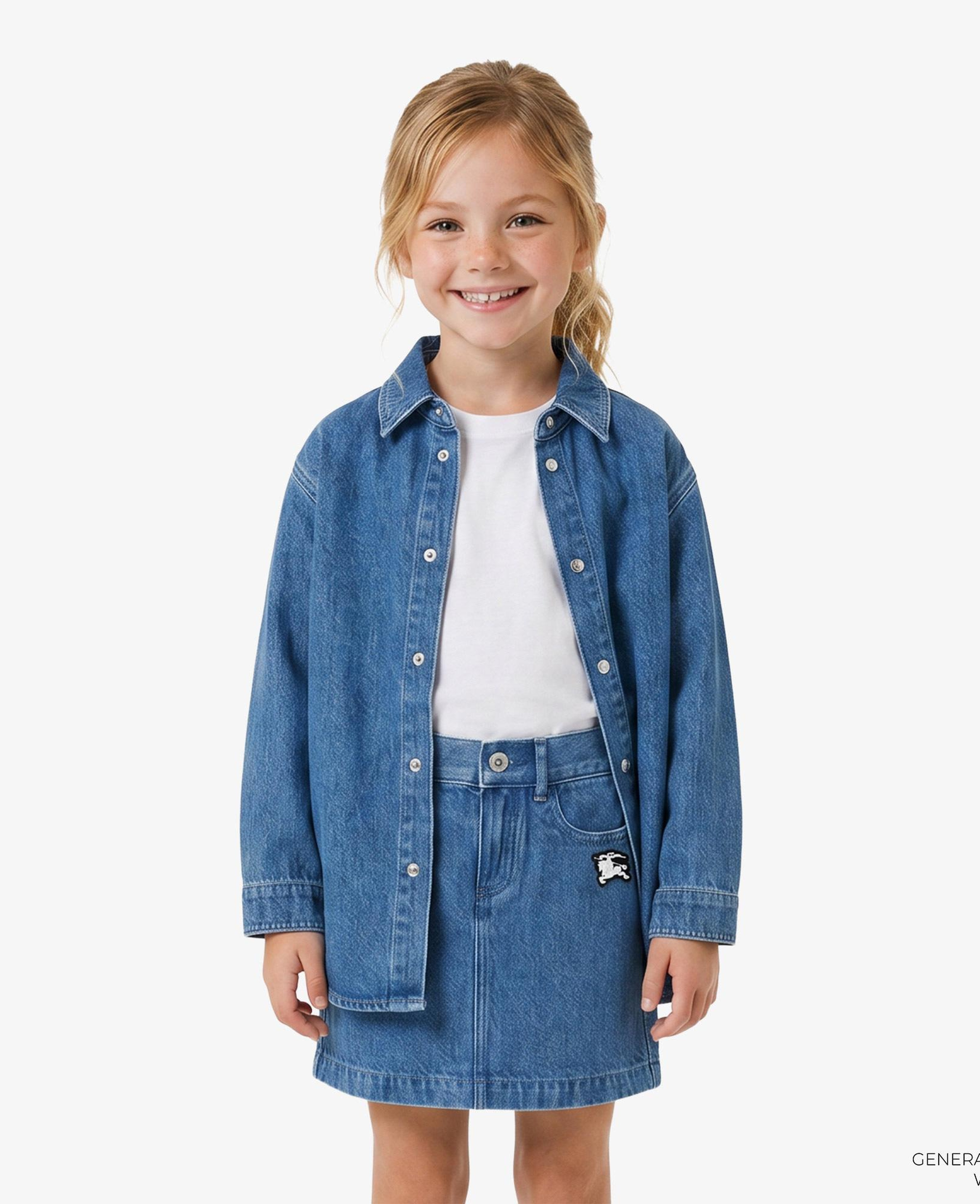 Burberry Denim Çocuk Mavi Mont