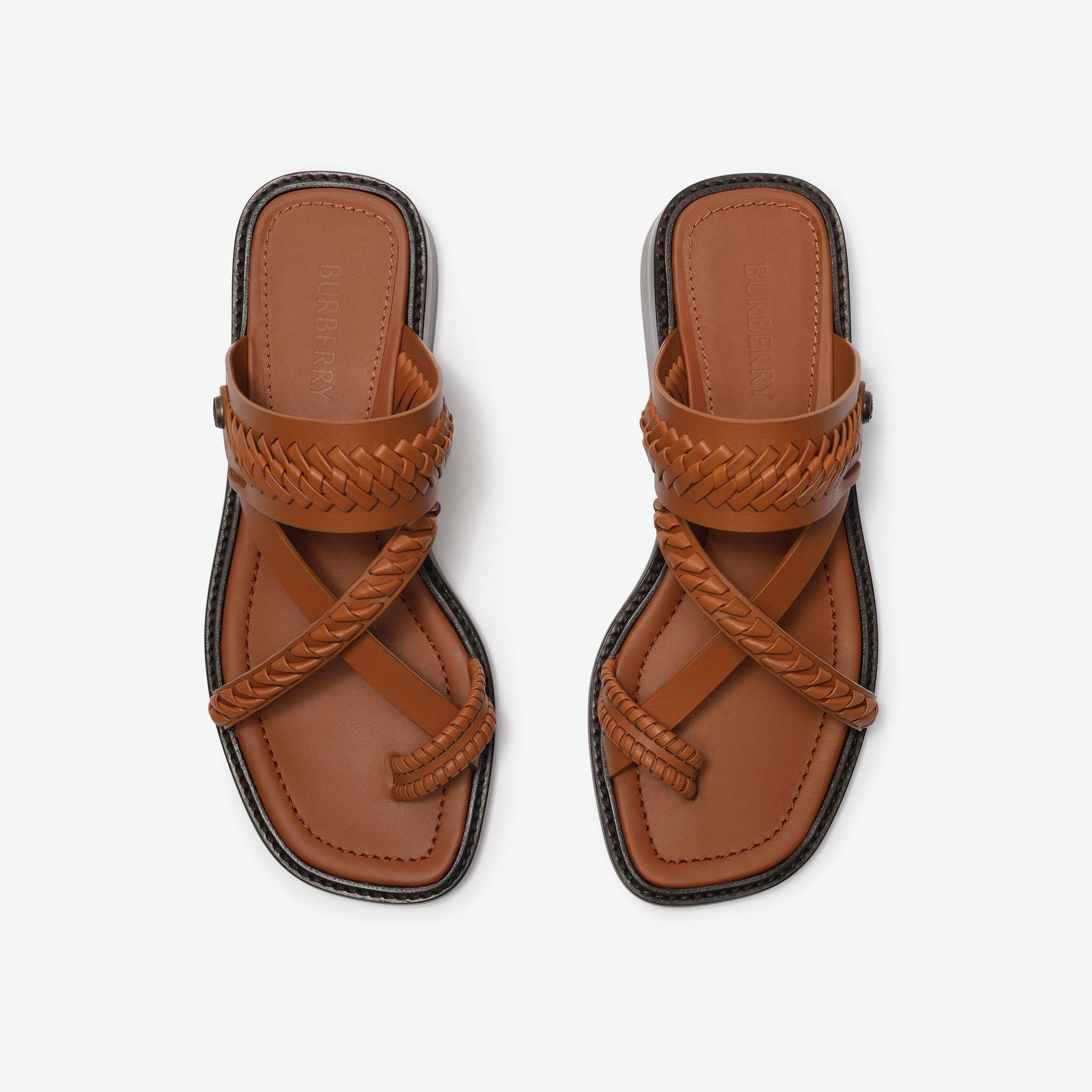 Burberry Kadın Kahverengi Sandalet