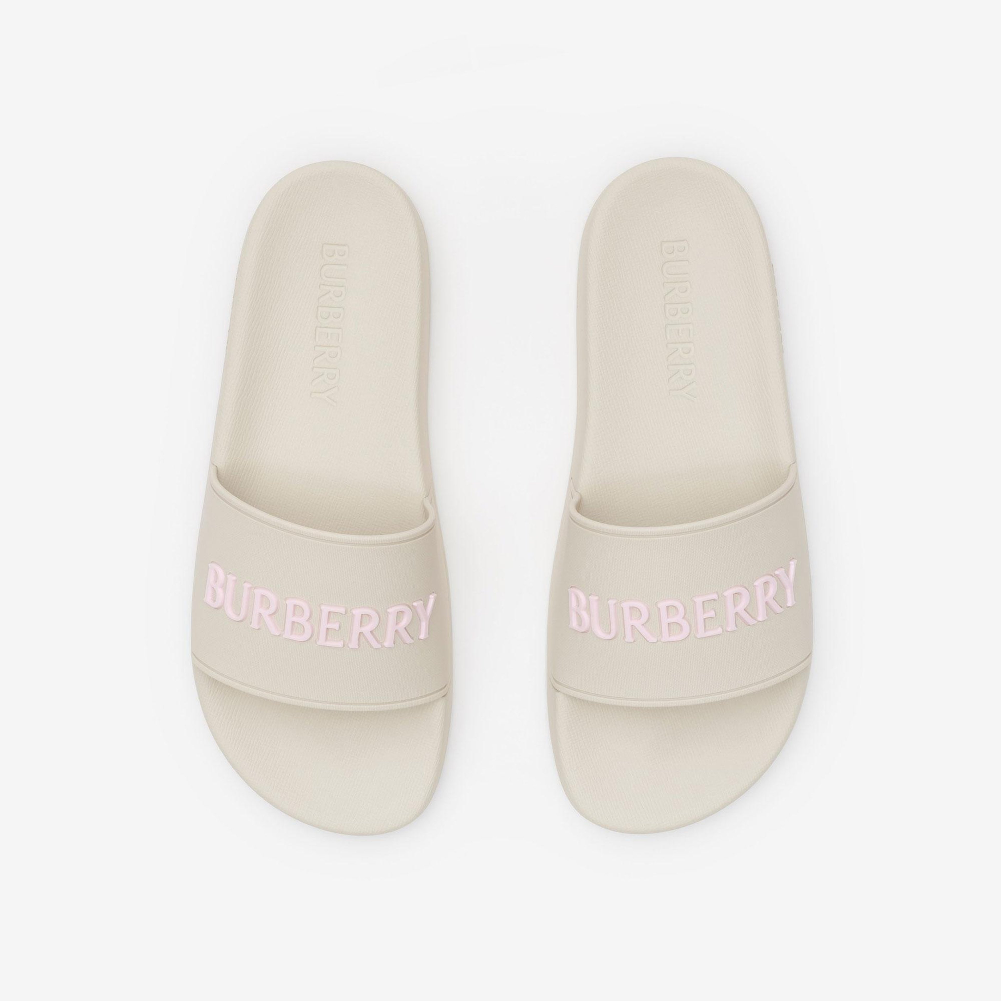 Burberry Logo Kadın Krem Terlik