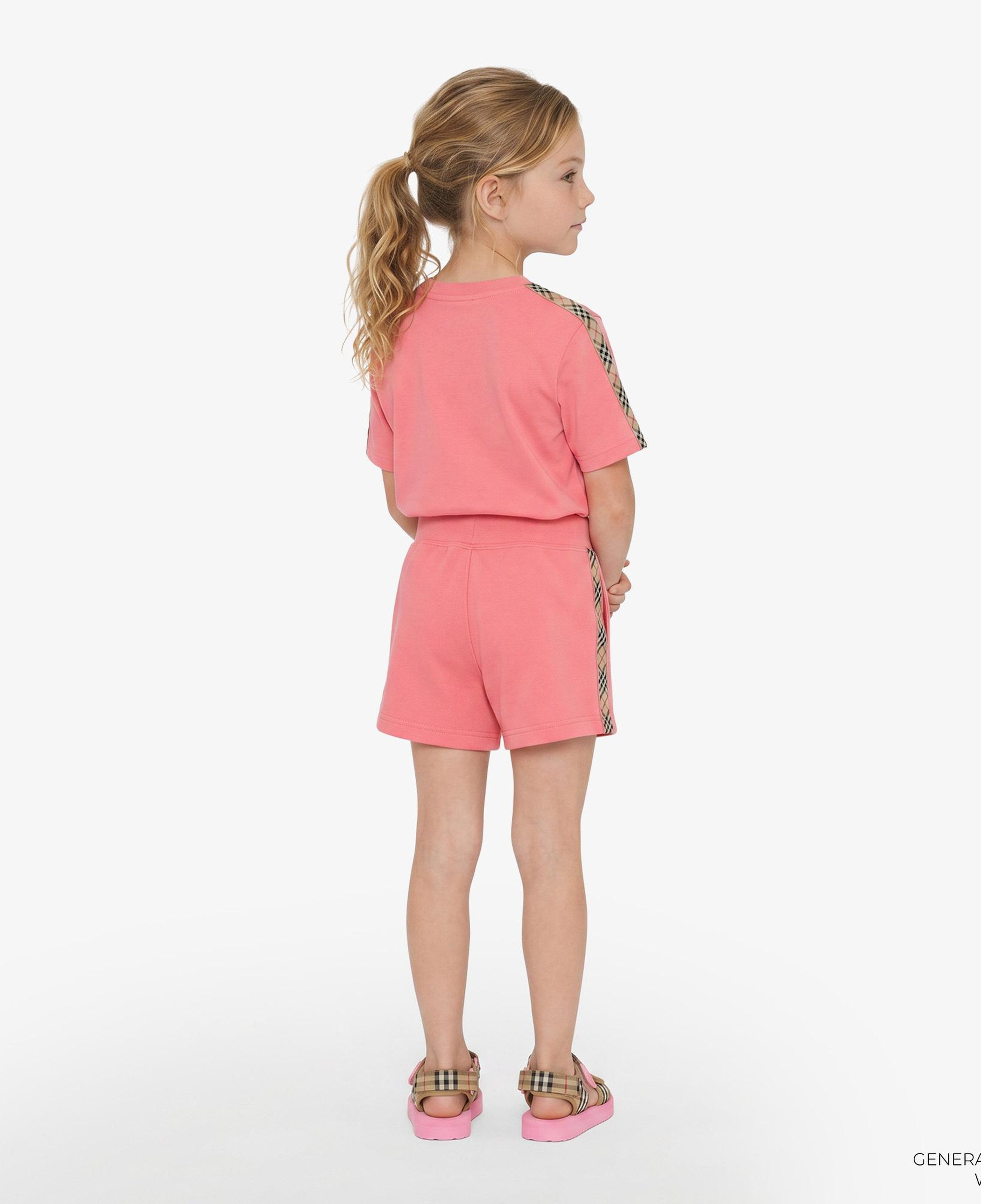 Burberry Check Trim Cotton Çocuk Pembe Şort