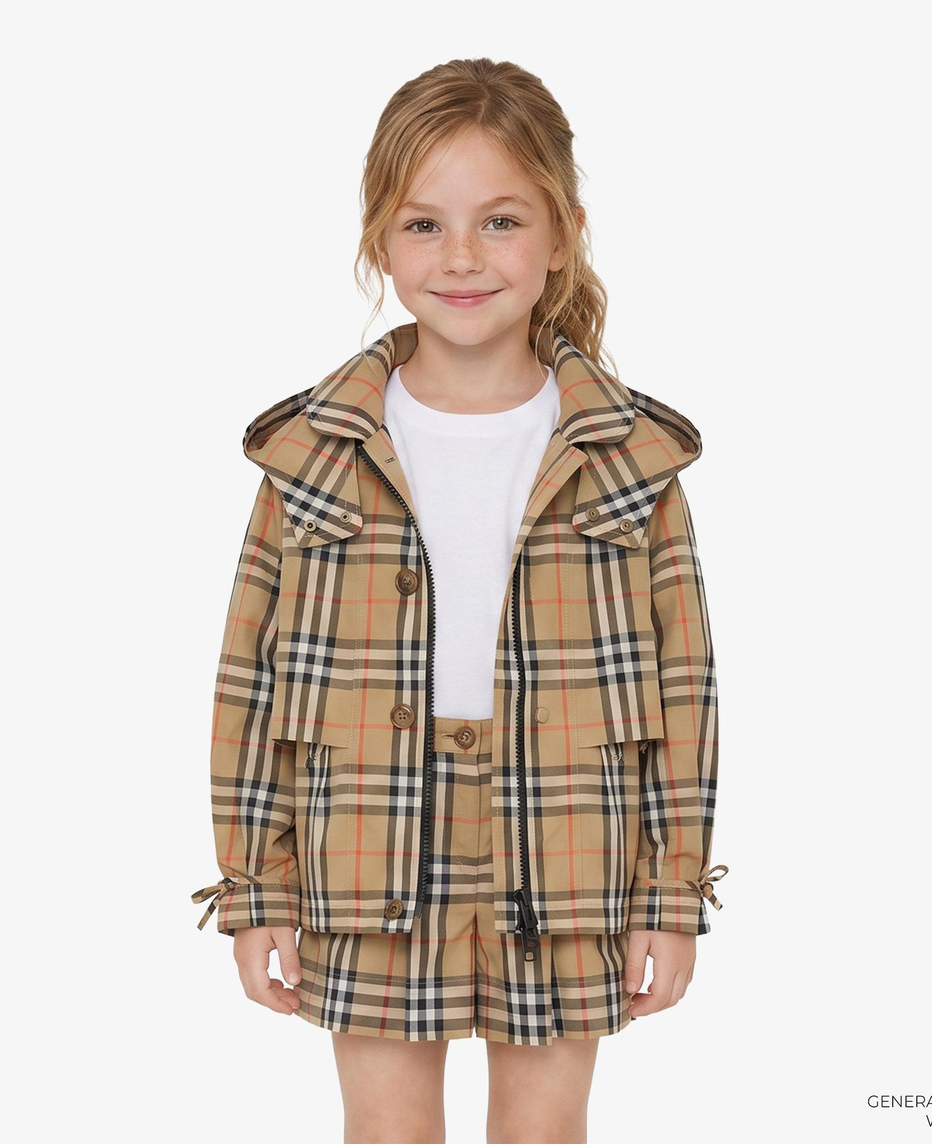 Burberry Kımberley Check Çocuk Bej Mont