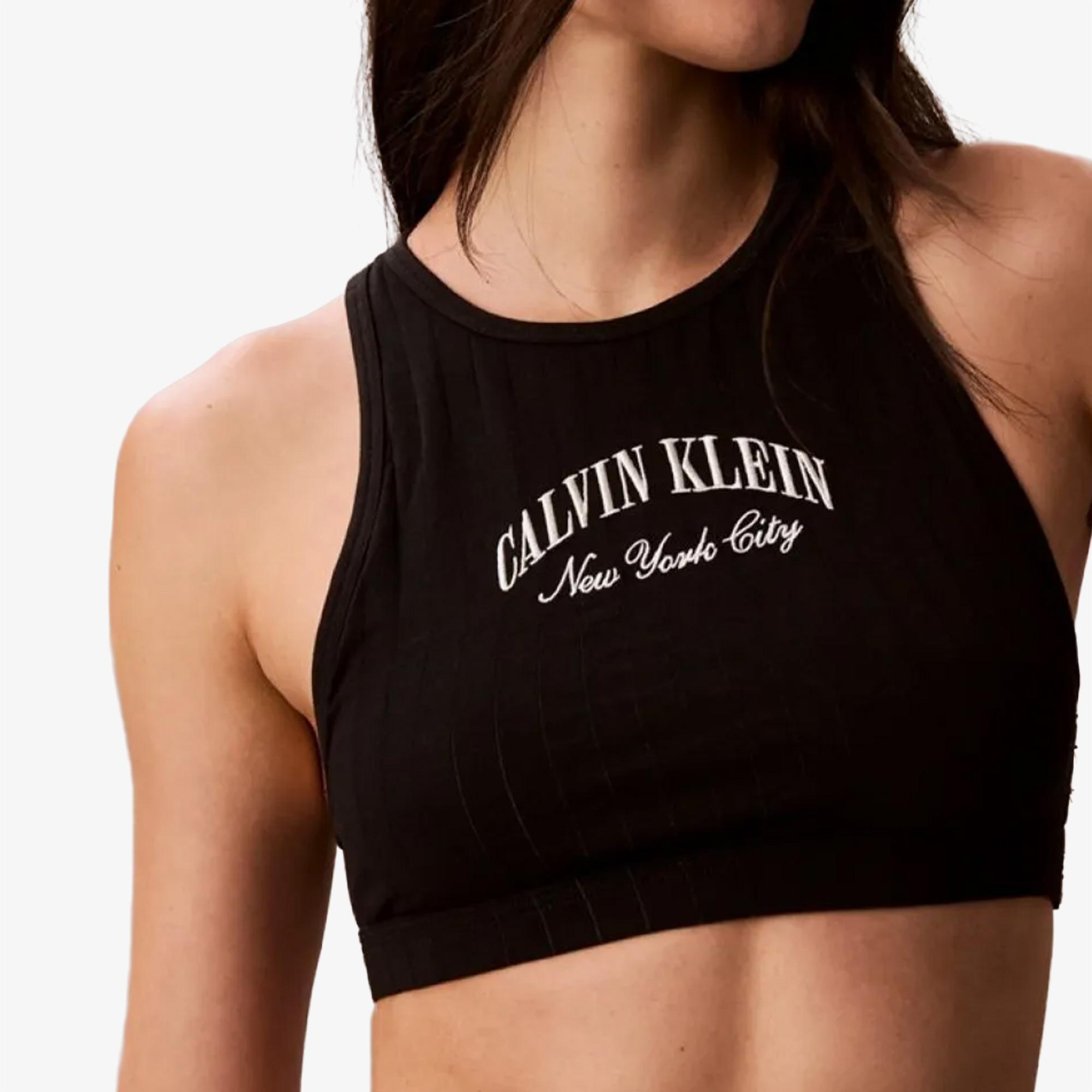 Calvin Klein Unlined Kadın Siyah Spor Sütyeni