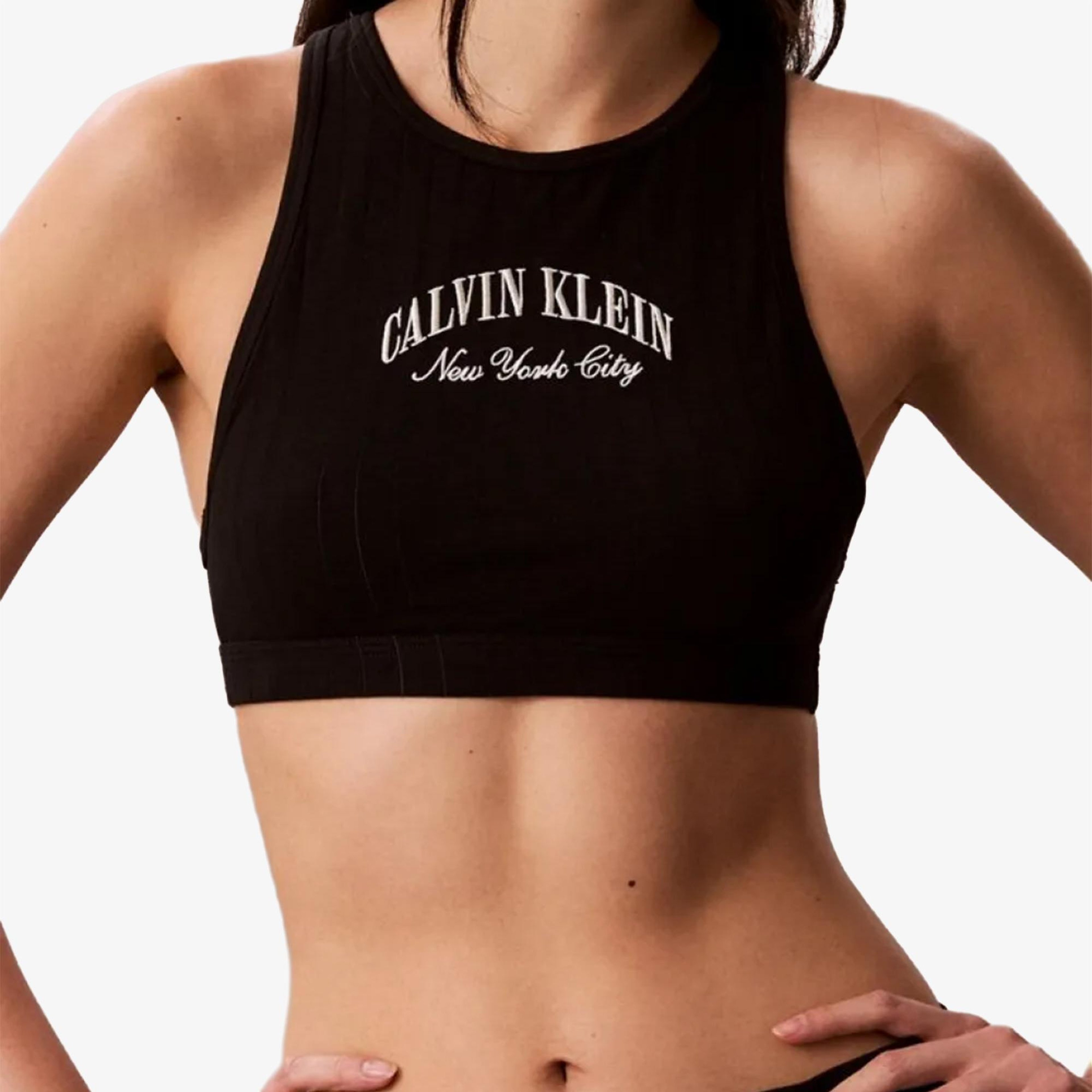 Calvin Klein Unlined Kadın Siyah Spor Sütyeni