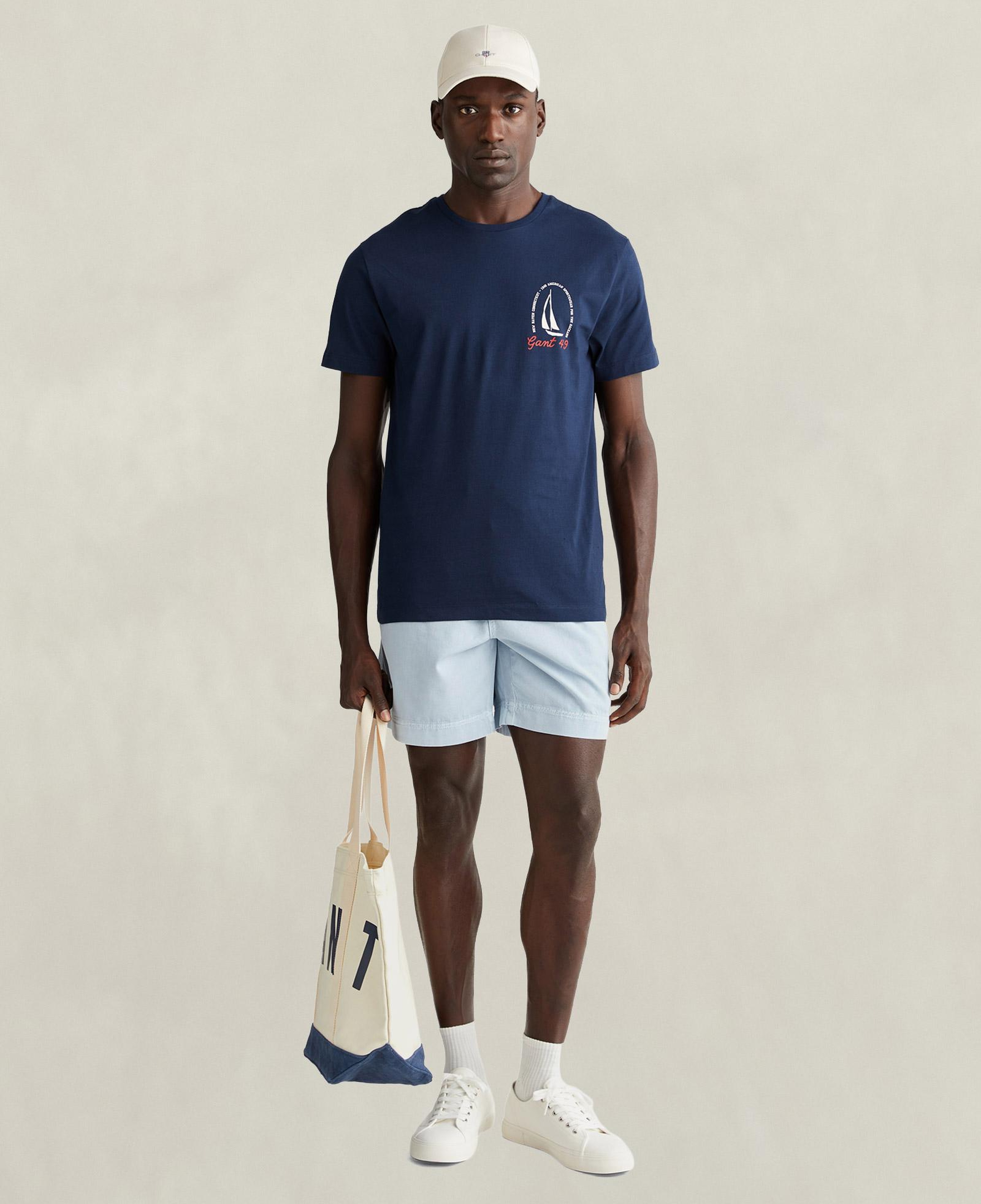 GANT Erkek Lacivert Kısa Kollu T-Shirt
