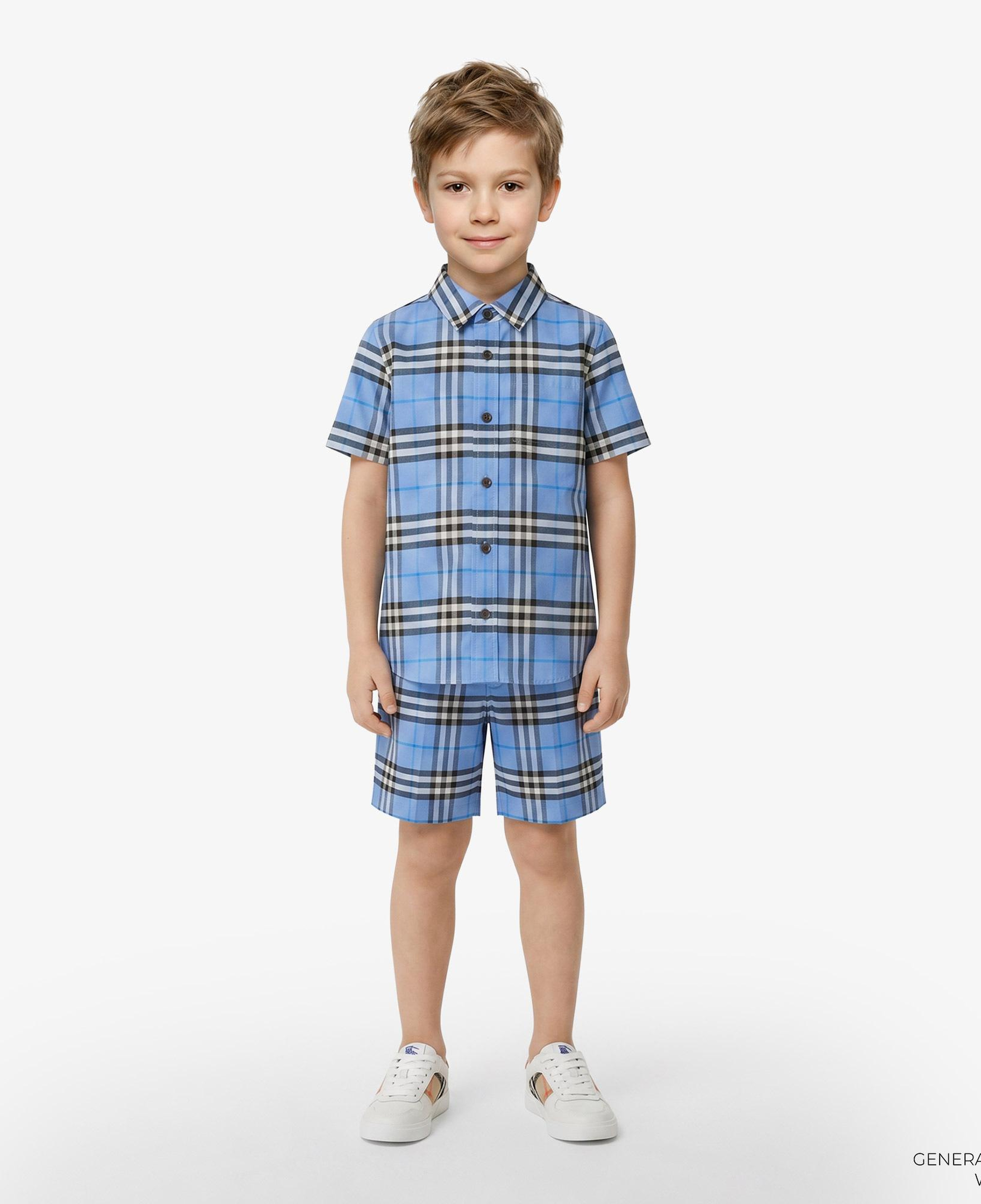 Burberry Oscar Check Çocuk Mavi Şort