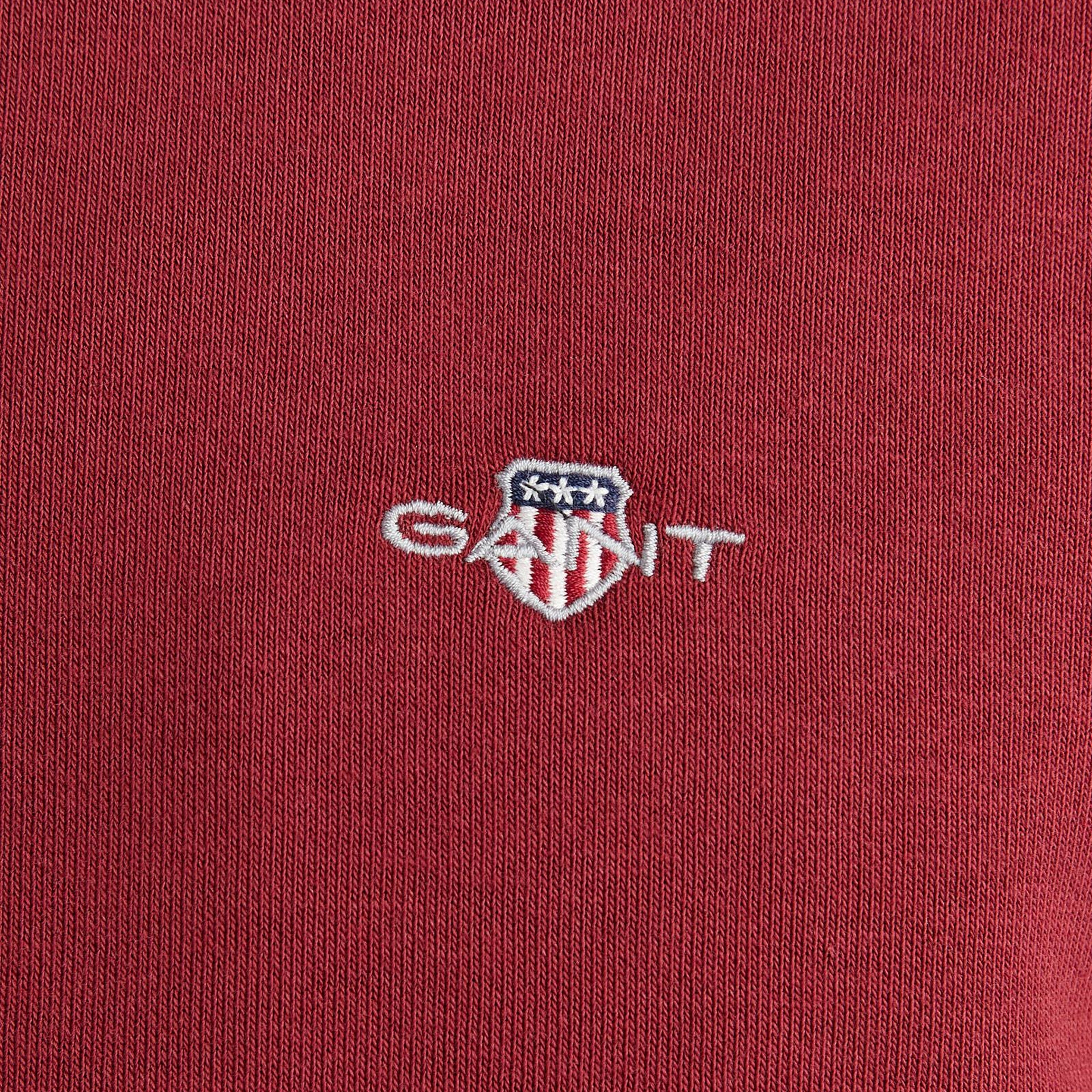 GANT Erkek Bordo Regular Fit Bisiklet Yaka Sweatshirt