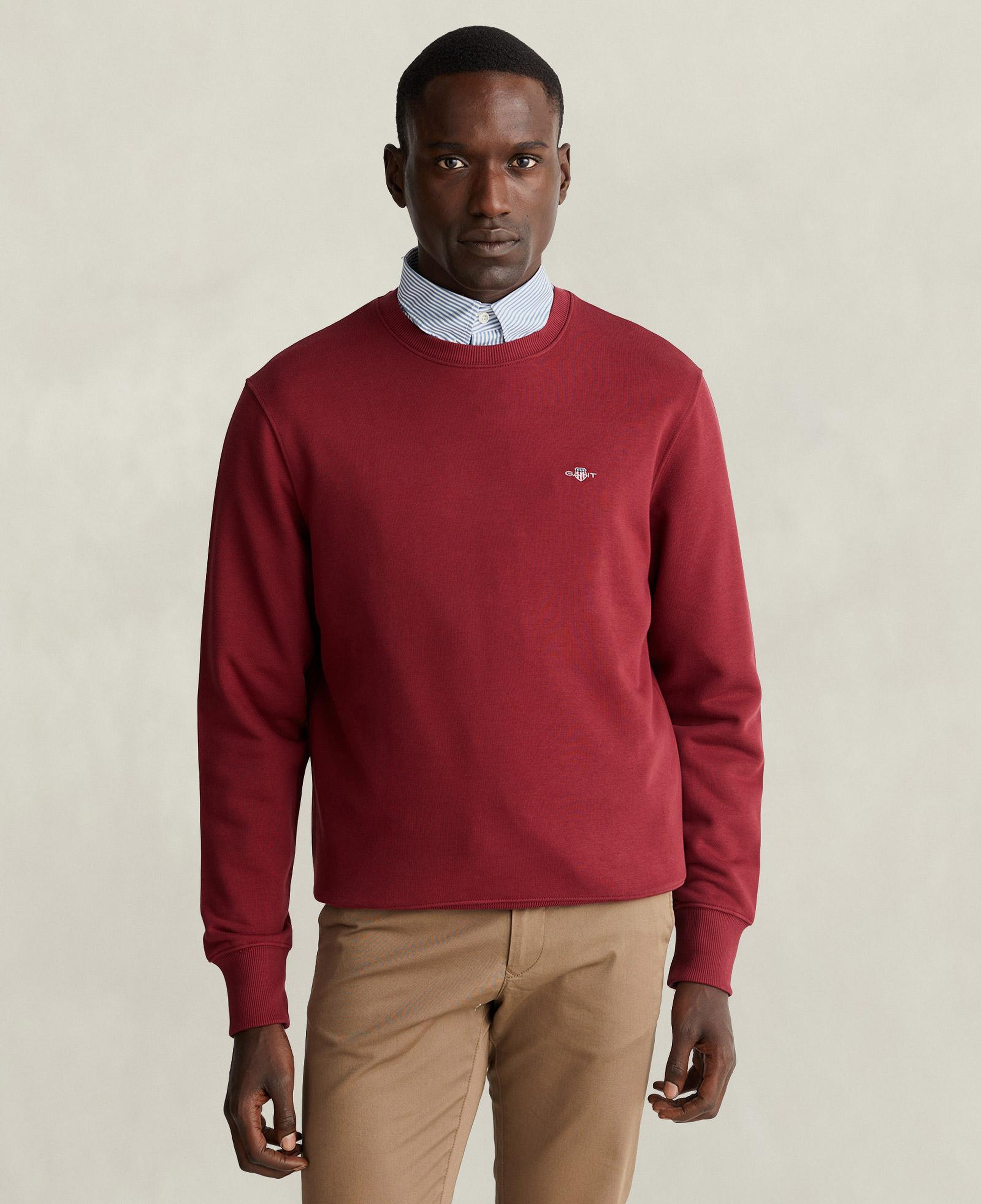 GANT Erkek Bordo Regular Fit Bisiklet Yaka Sweatshirt