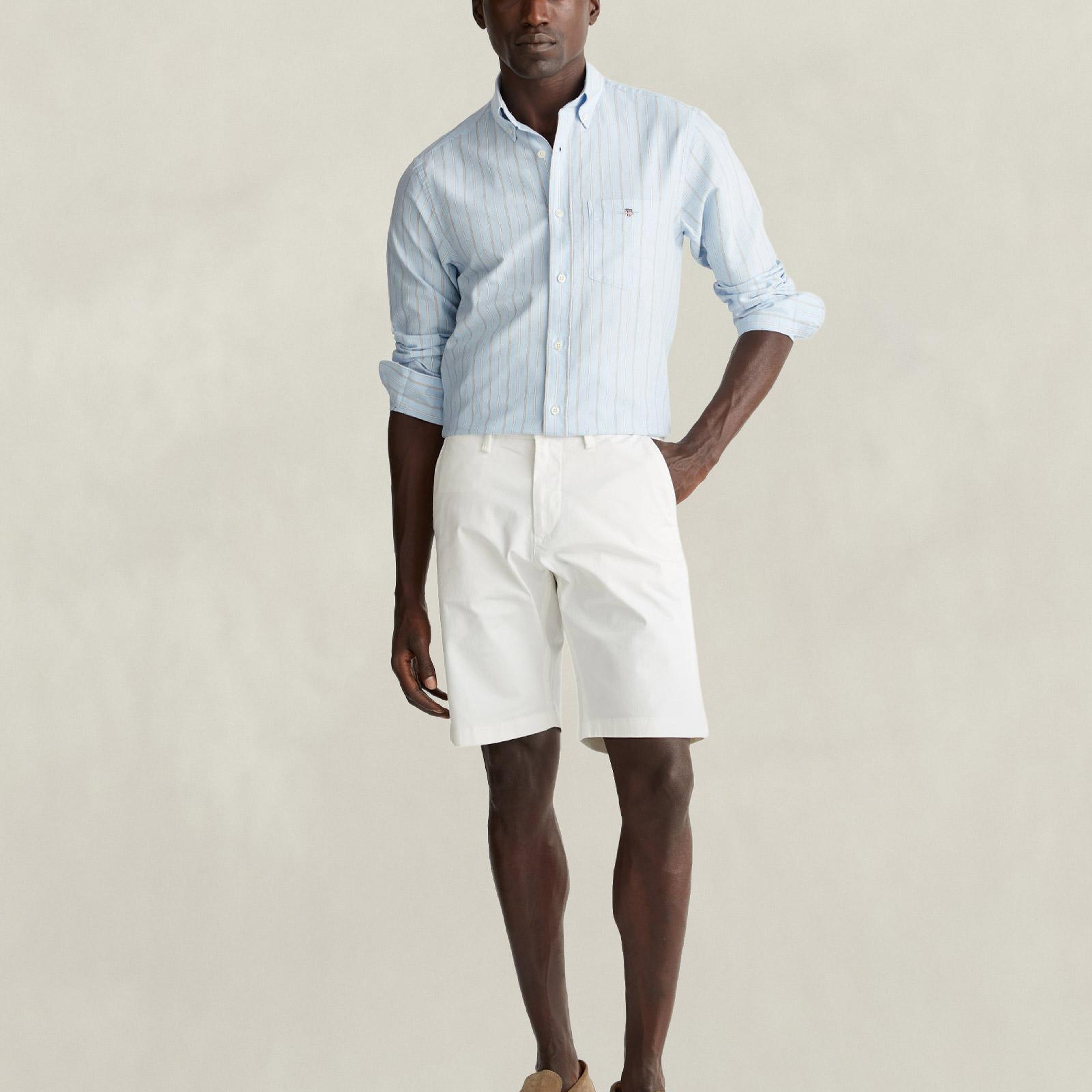 GANT Erkek Beyaz Relaxed Fit Chino Şort