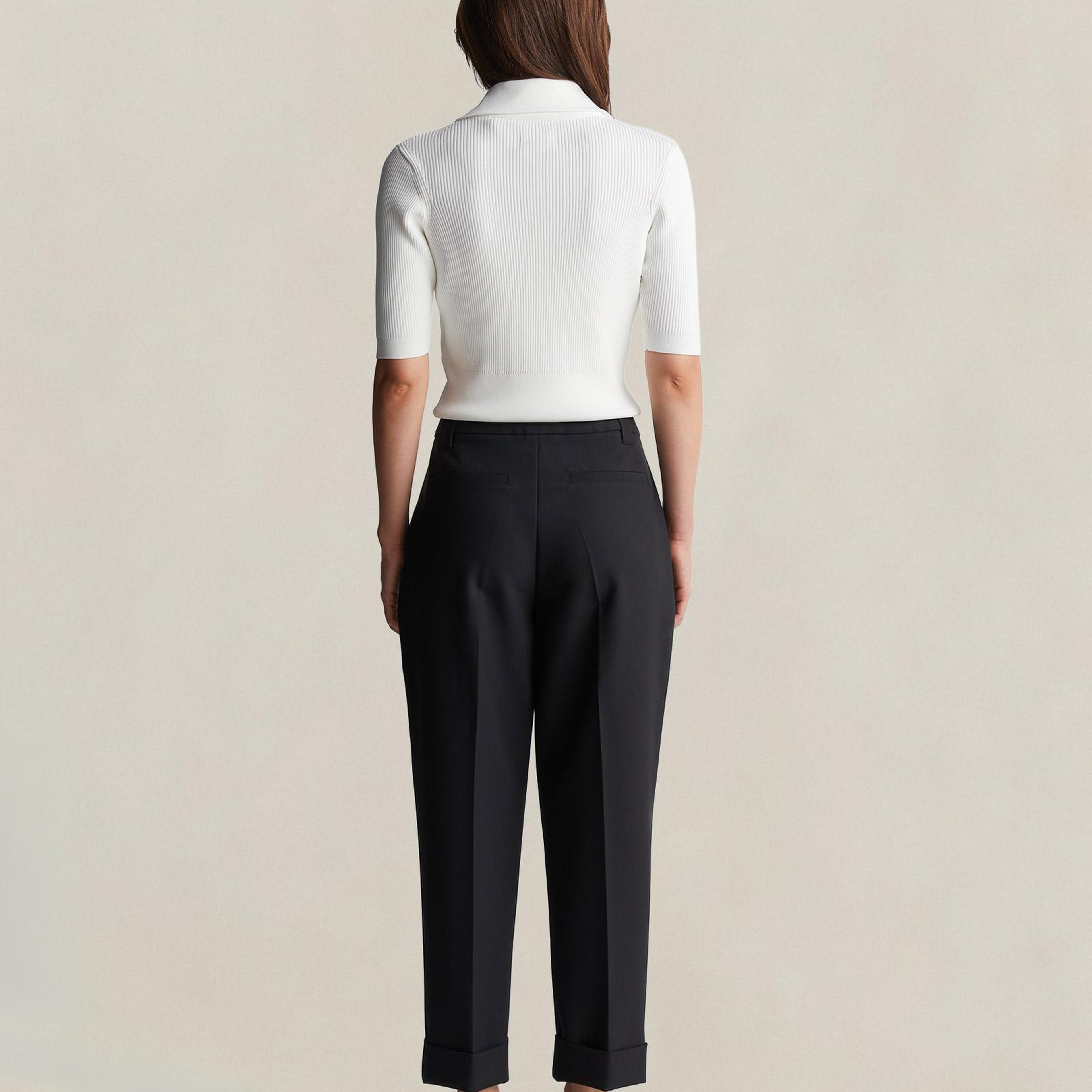 GANT Kadın Siyah Regular Fit Pantolon