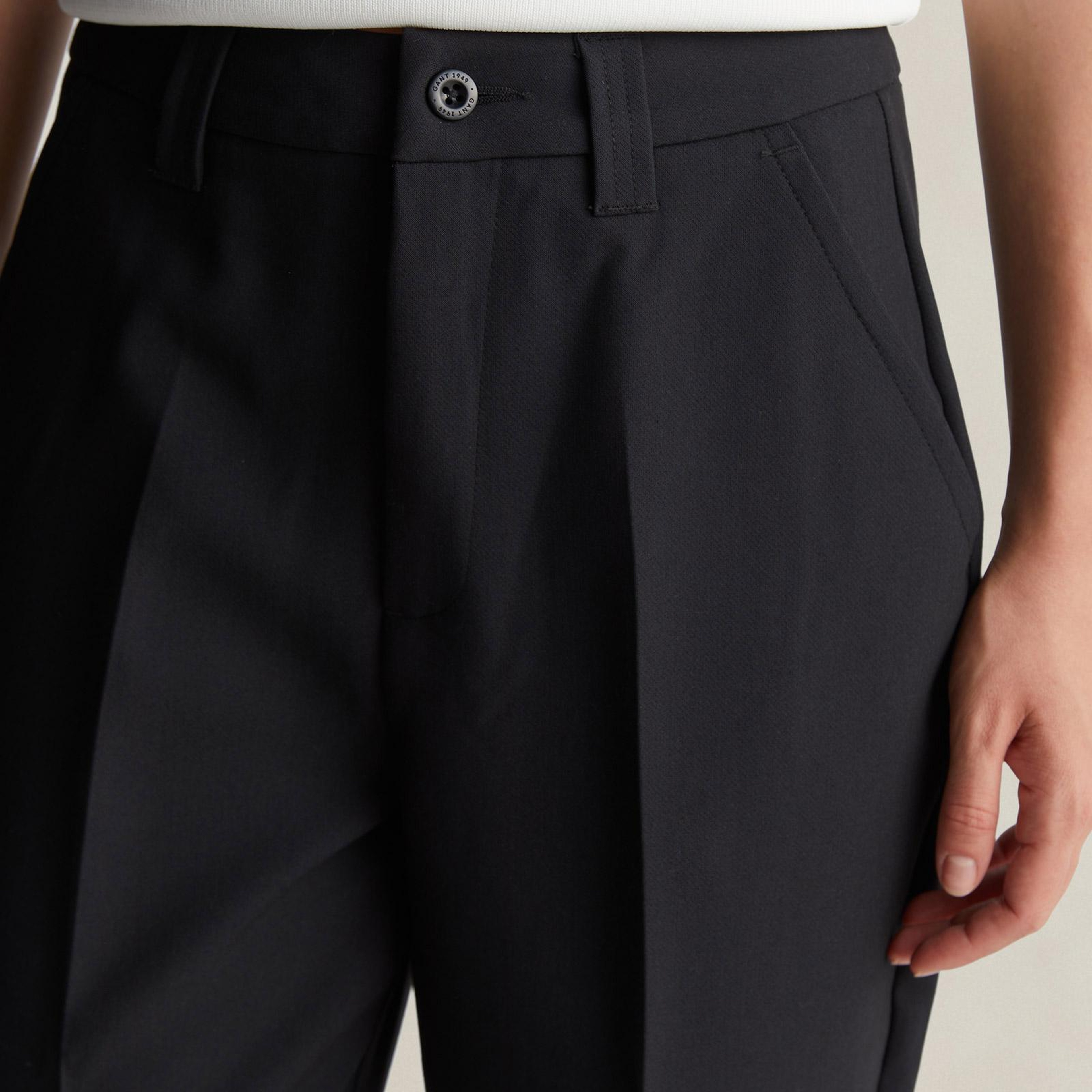 GANT Kadın Siyah Regular Fit Pantolon