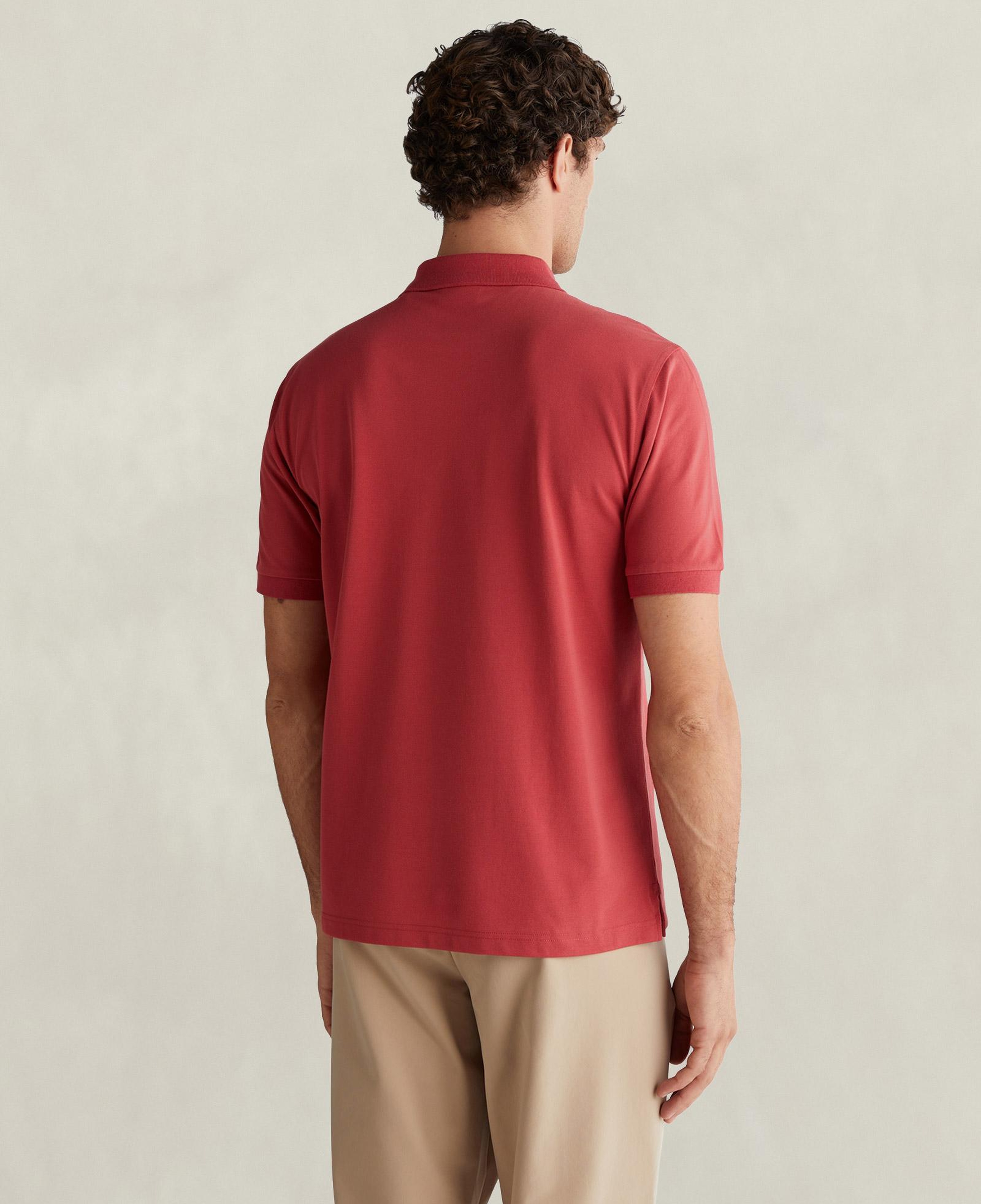 GANT Erkek Kırmızı Regular Fit Yarım Fermuarlı Polo Yaka T-Shirt