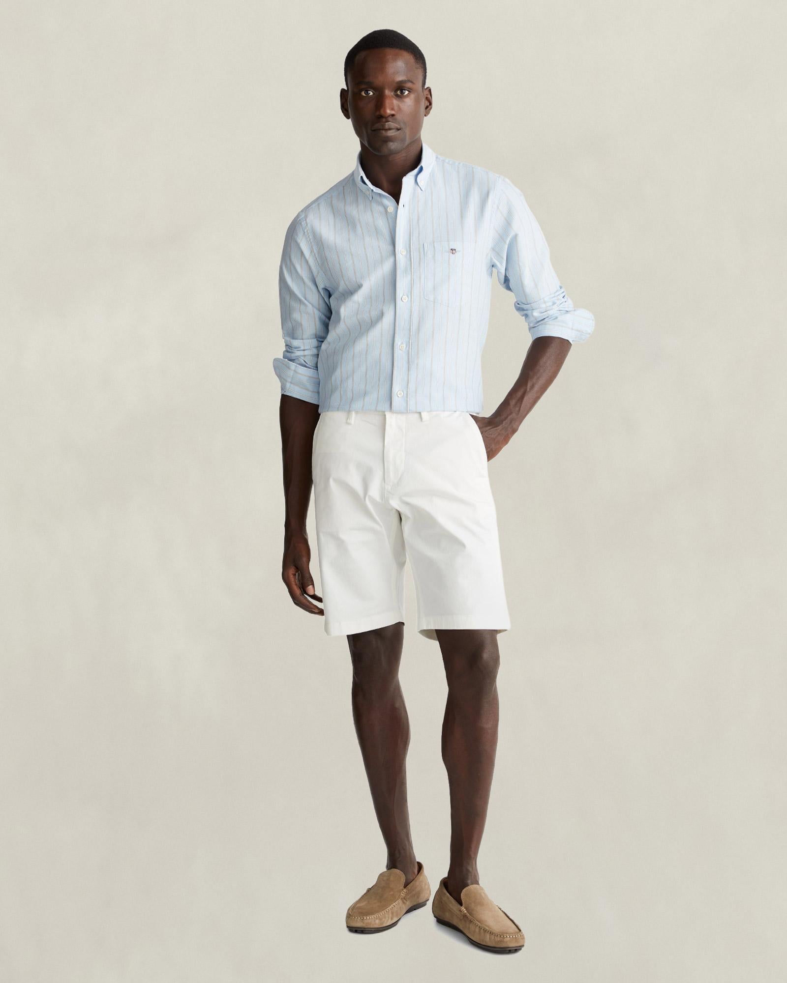 GANT Erkek Beyaz Relaxed Fit Chino Şort