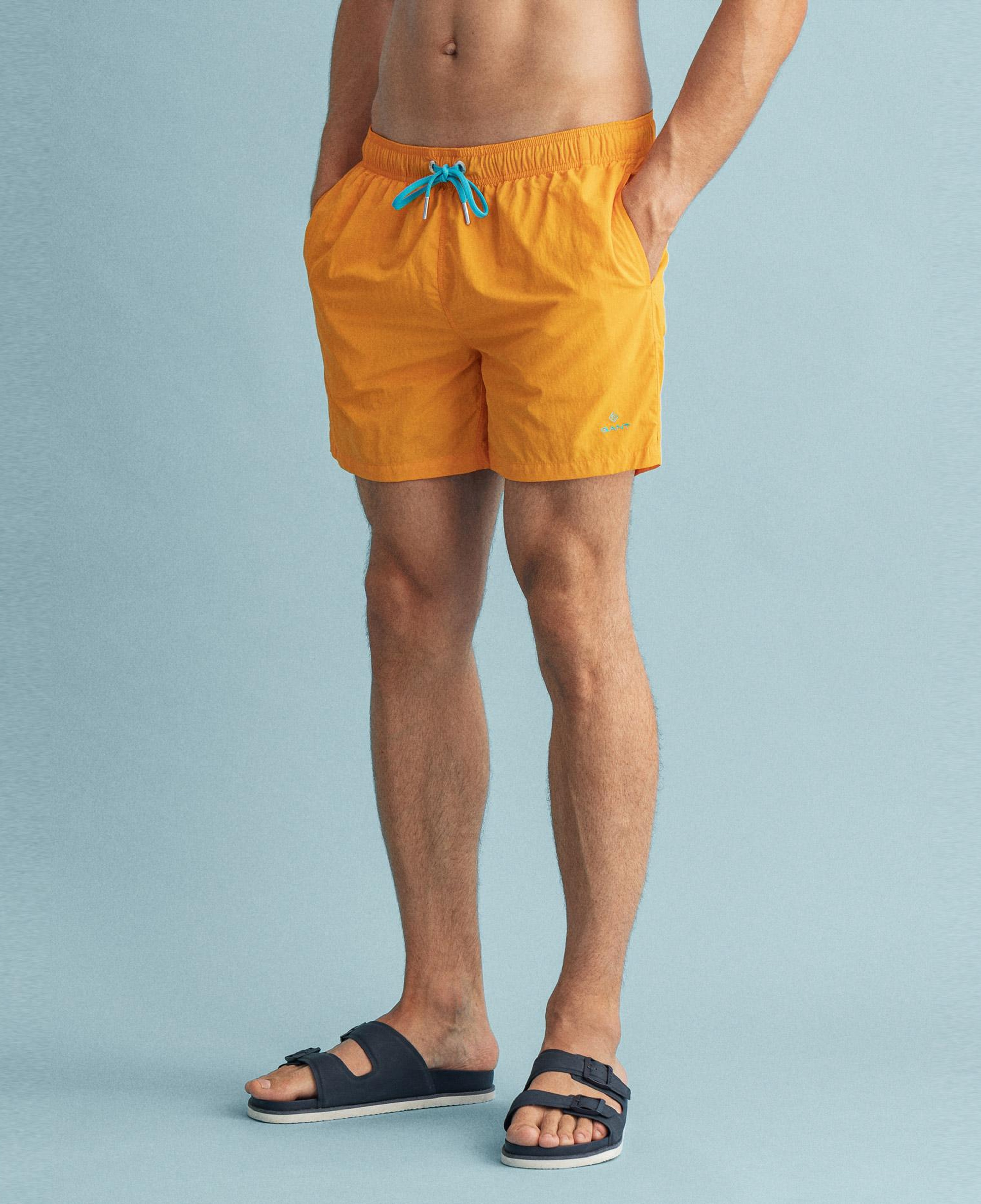 GANT Erkek Turuncu Classic Fit Deniz Şortu