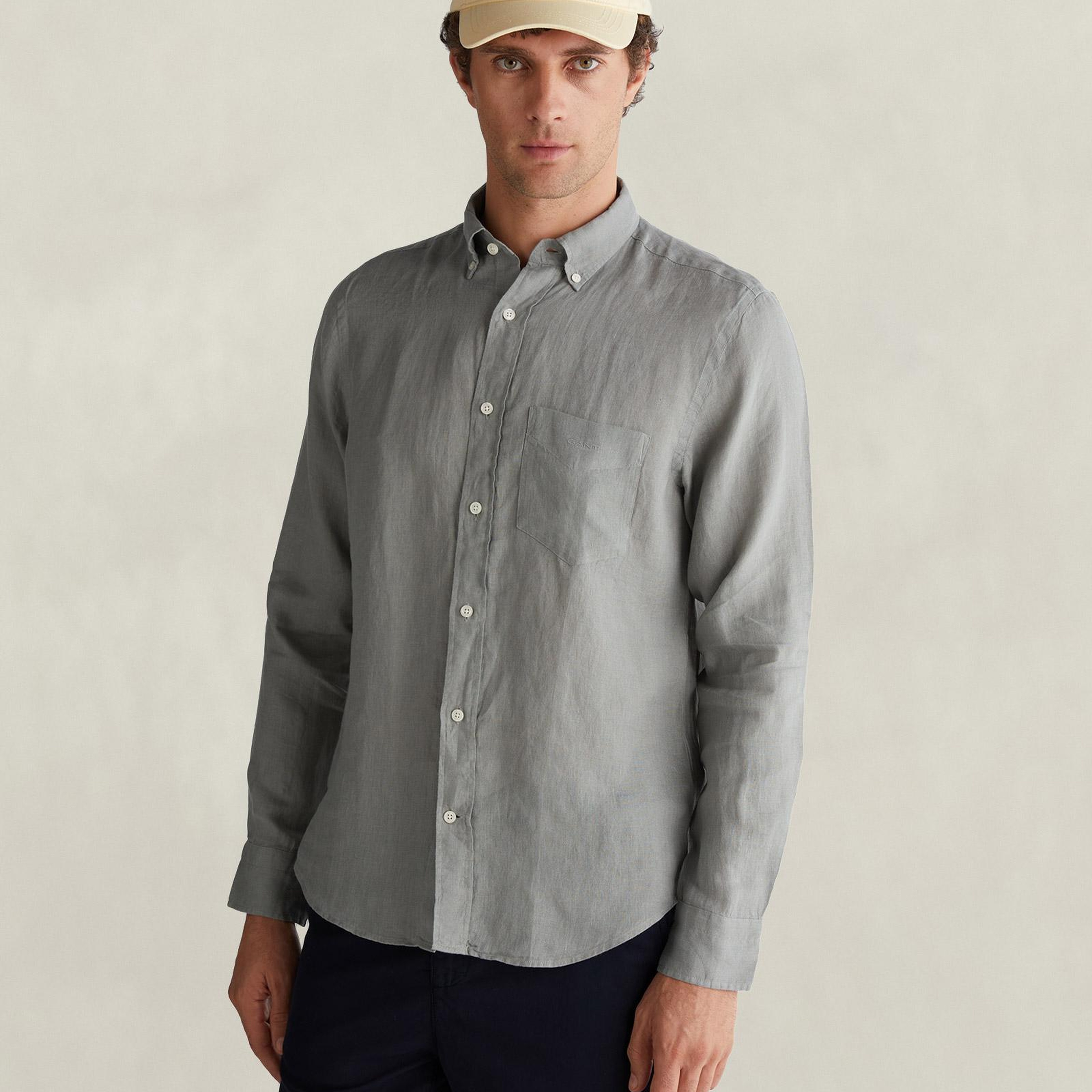 GANT Erkek Yeşil Regular Fit Gömlek