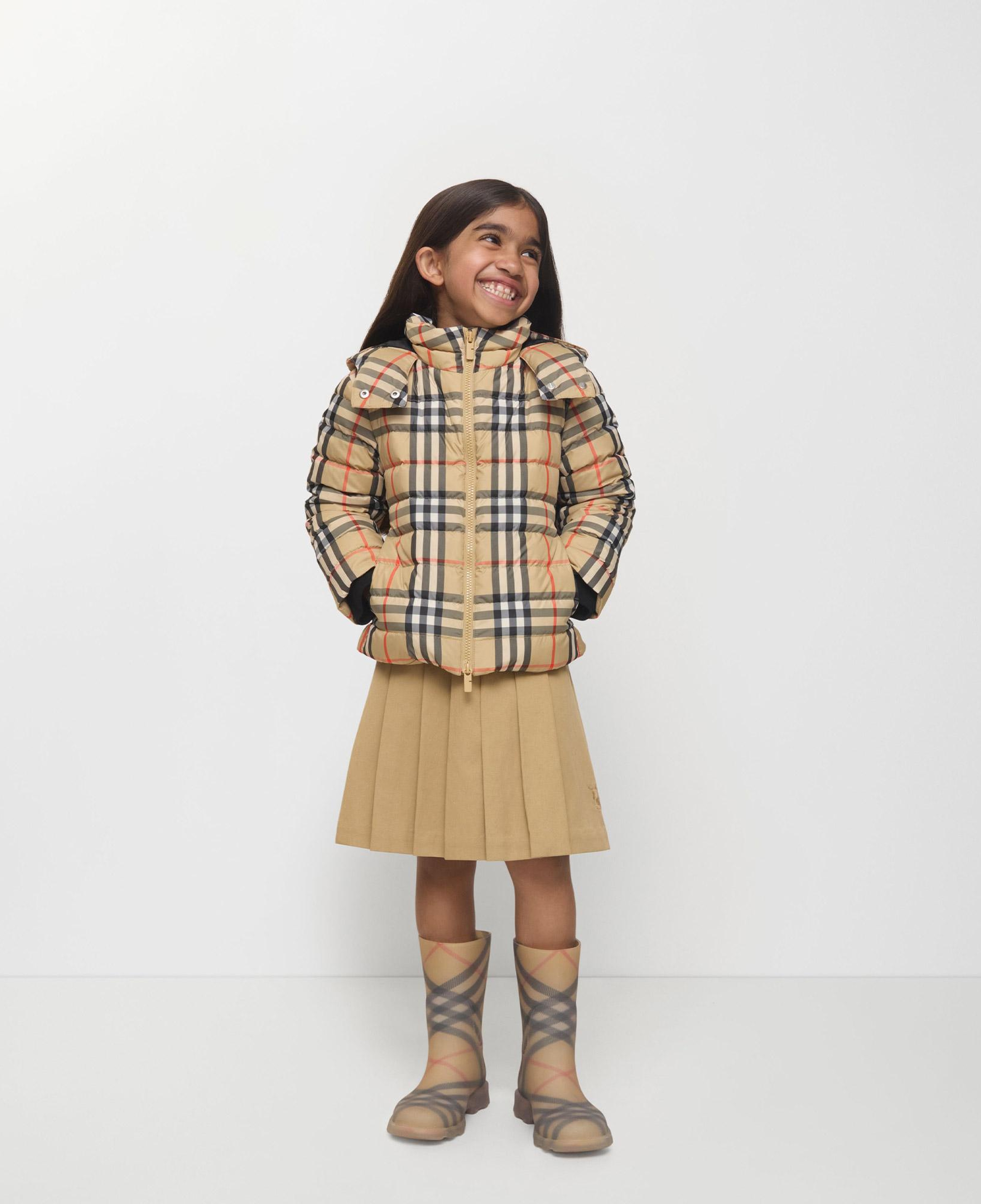 Burberry Cecilia Check Çocuk Bej Mont