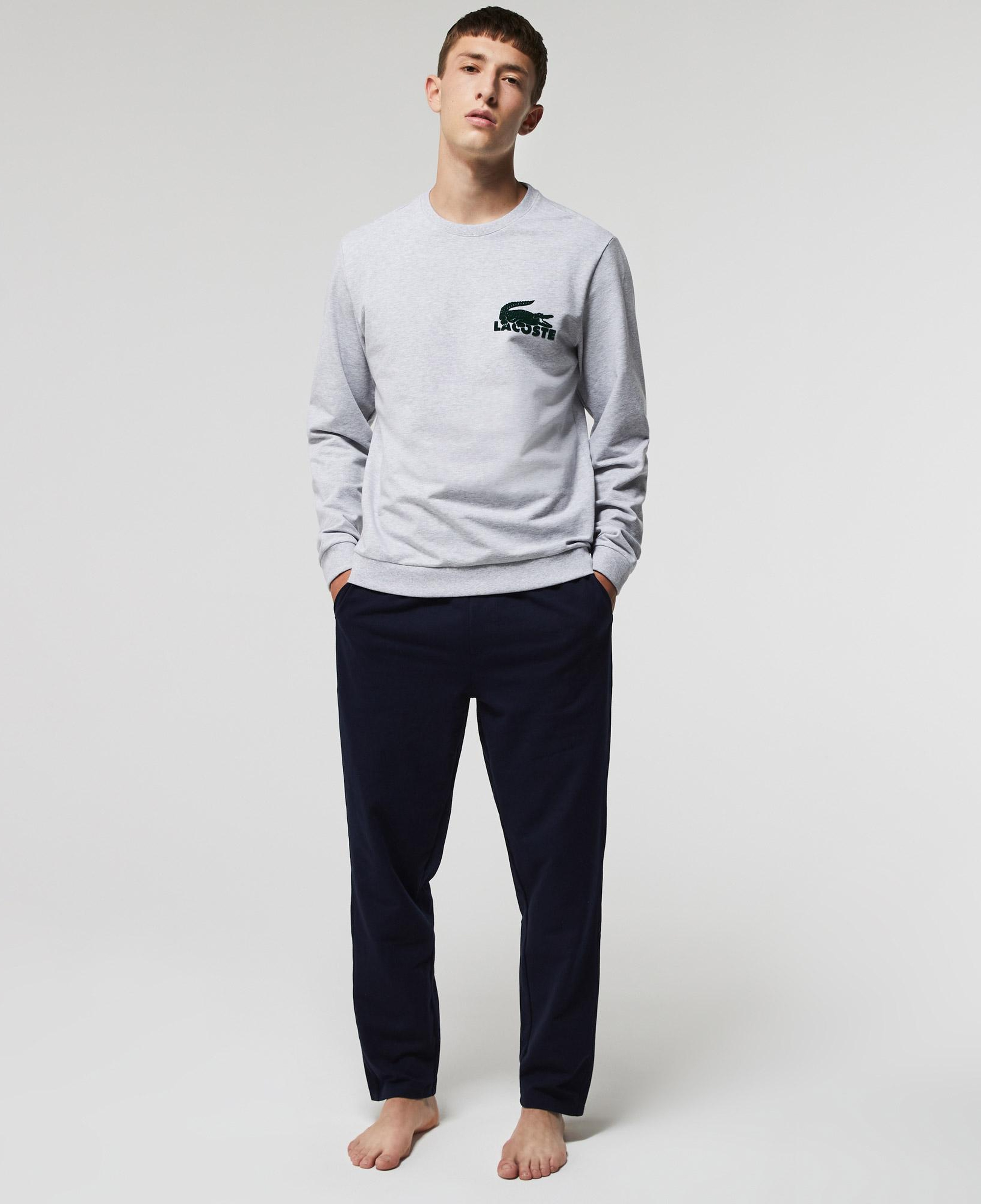 Lacoste Erkek Bisiklet Yaka Gri Sweatshirt