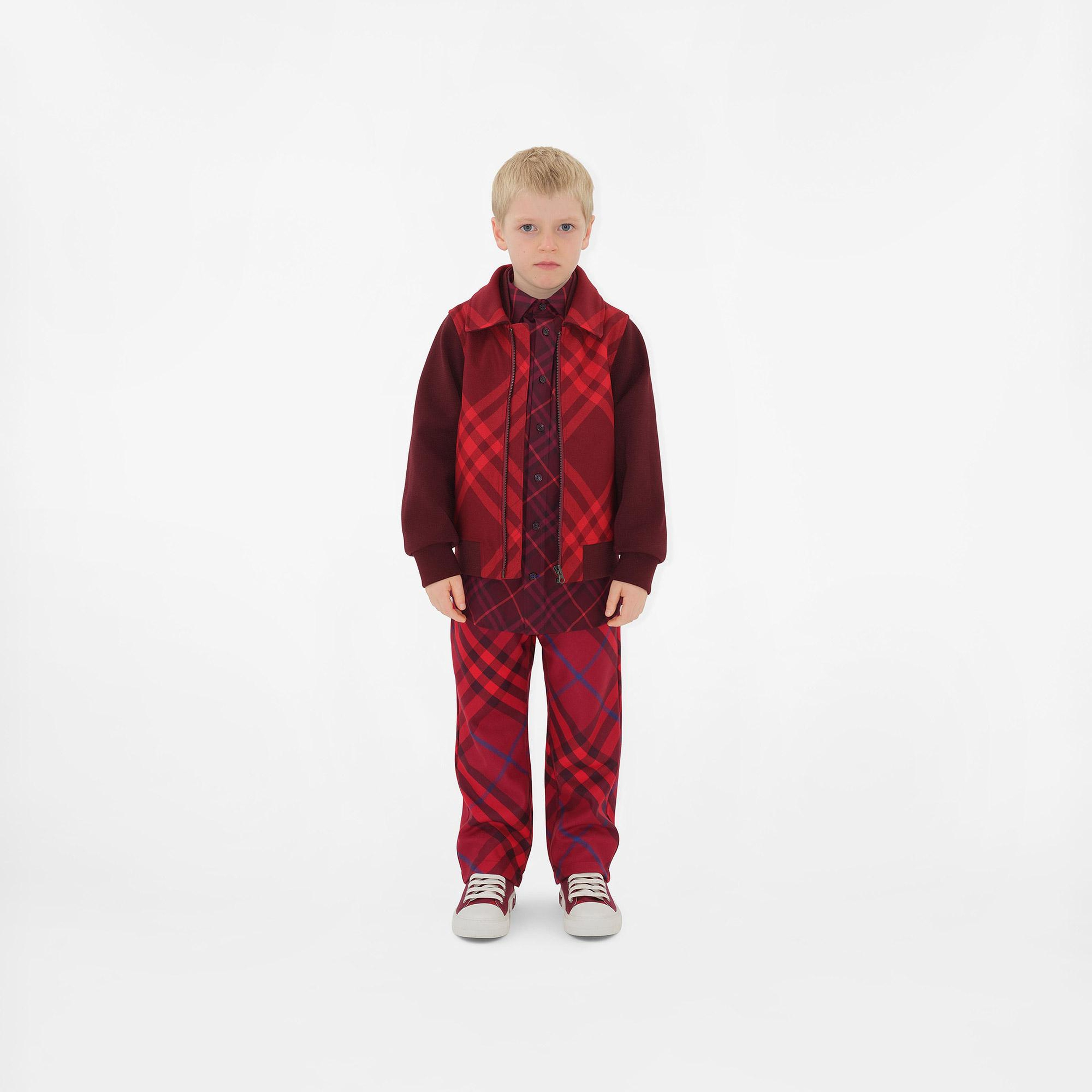 Burberry Çocuk Bordo Pantolon