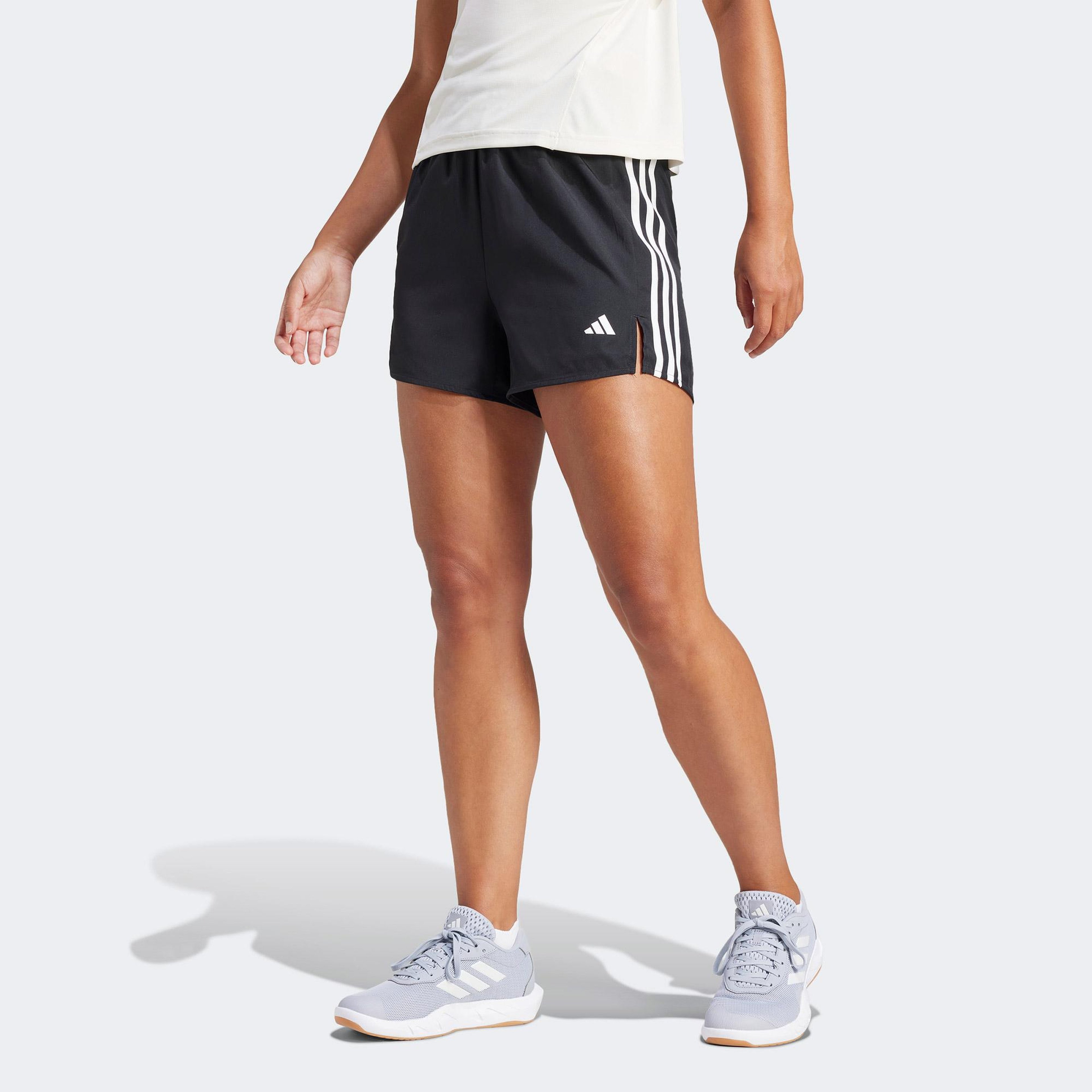 adidas 3 Stripes High Rise Kadın Siyah Antrenman Şort