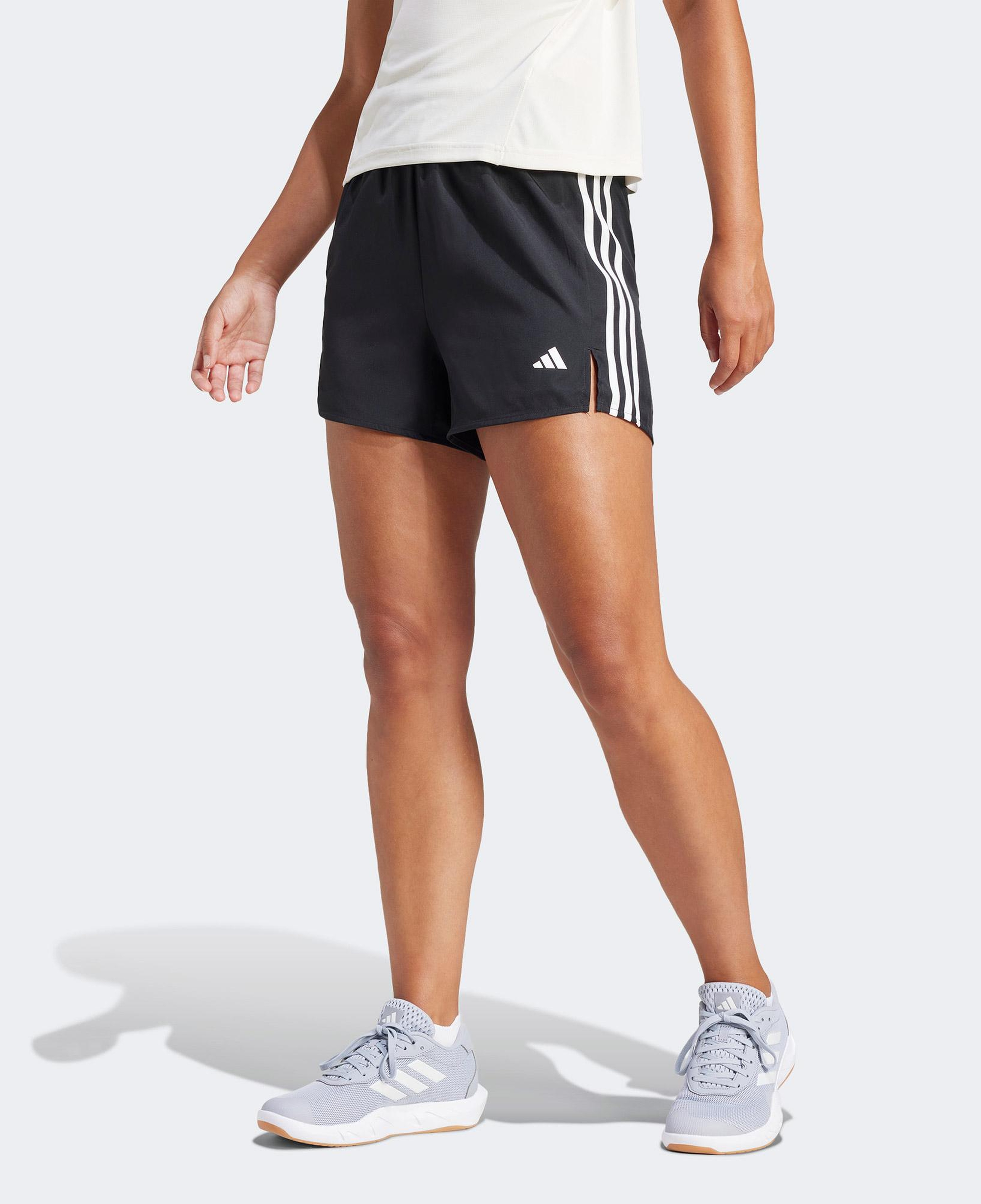 adidas 3 Stripes High Rise Kadın Siyah Antrenman Şort