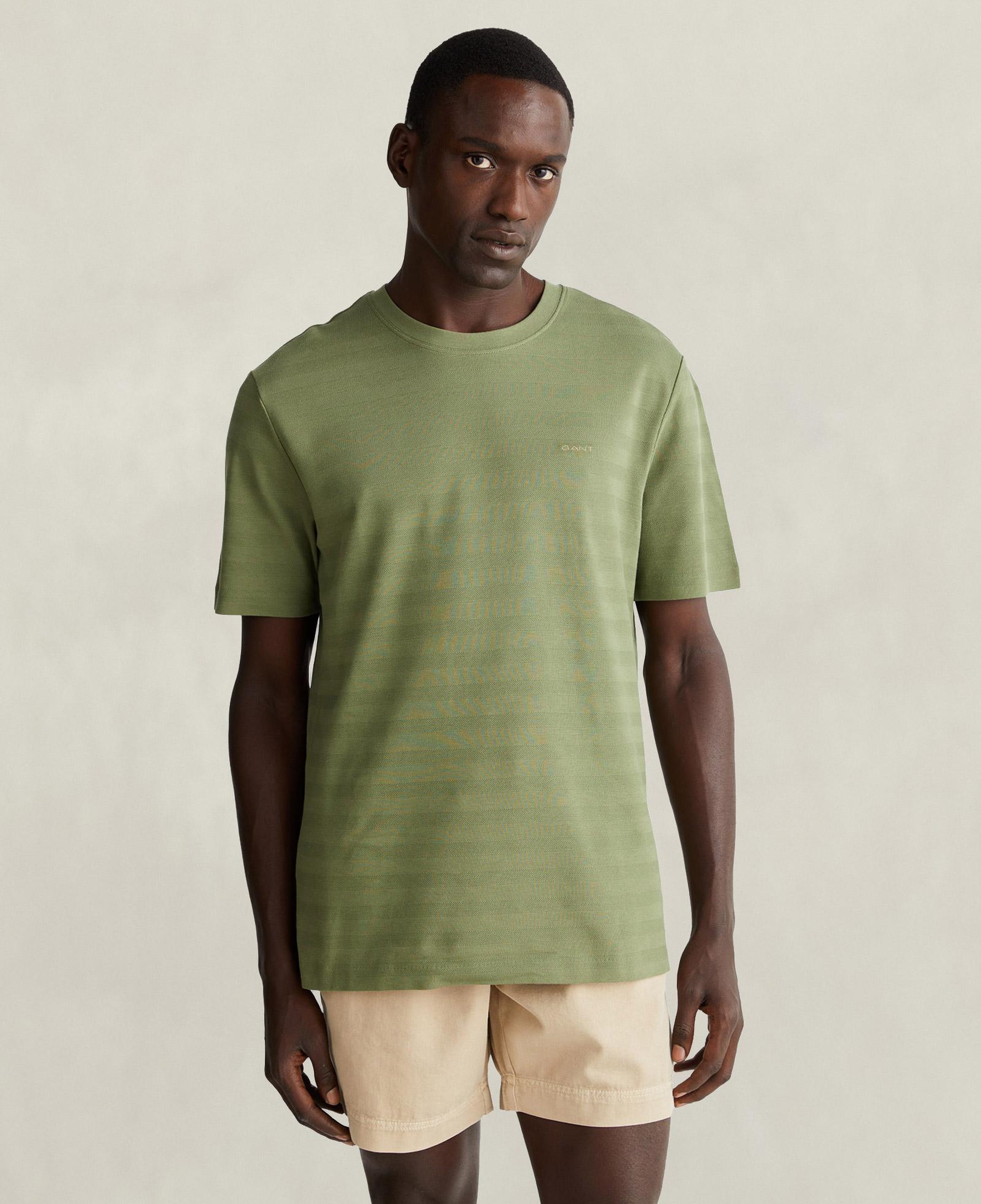 GANT Erkek Yeşil Bisiklet Yaka Regular Fit T-Shirt