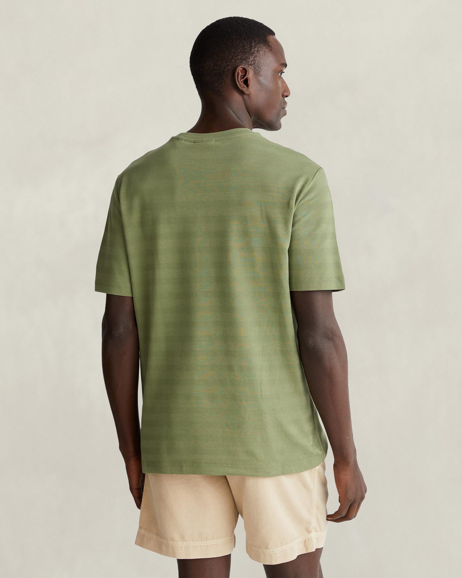 GANT Erkek Yeşil Bisiklet Yaka Regular Fit T-Shirt