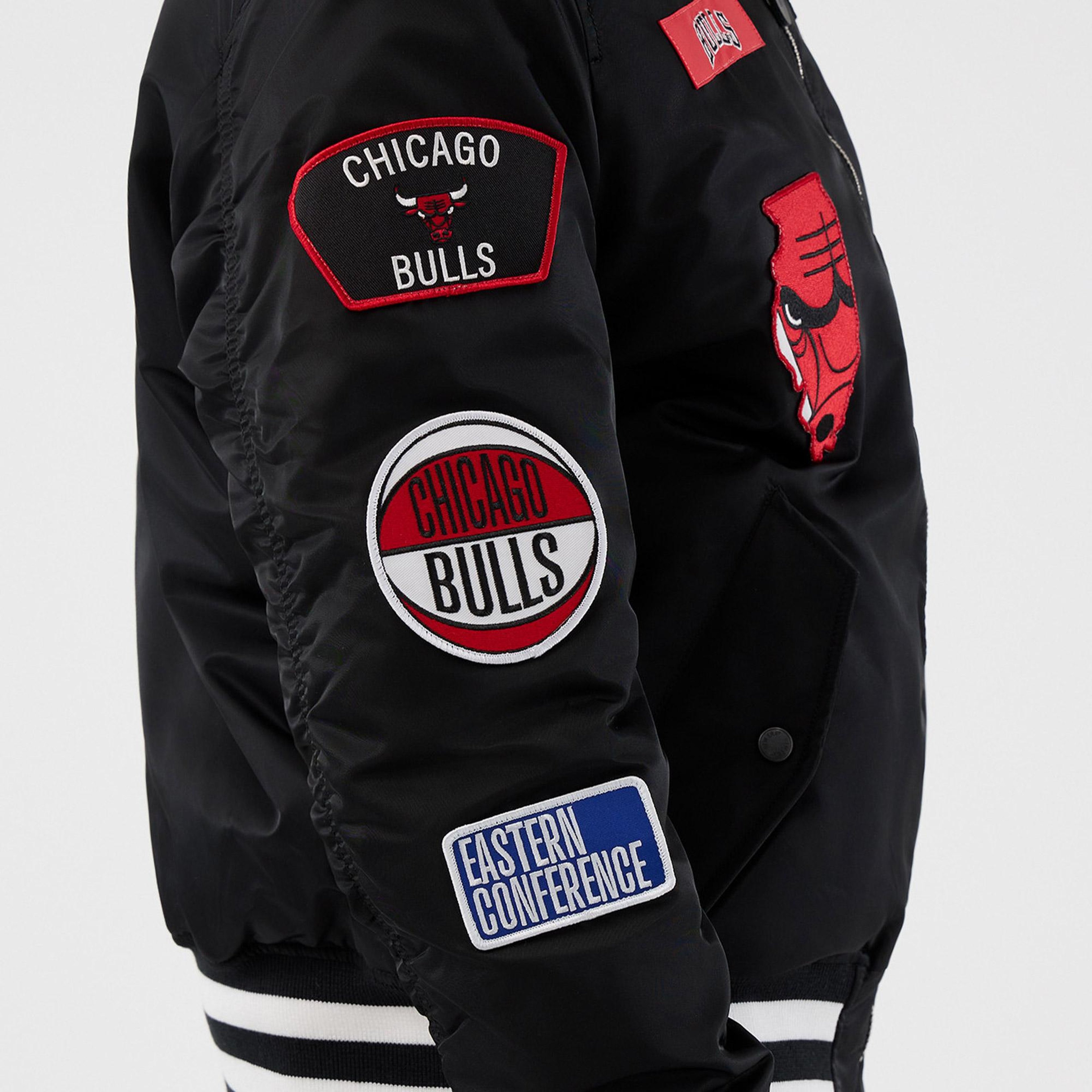 Chicago Bulls x Alpha x New Era MA-1 Siyah Bomber Ceket