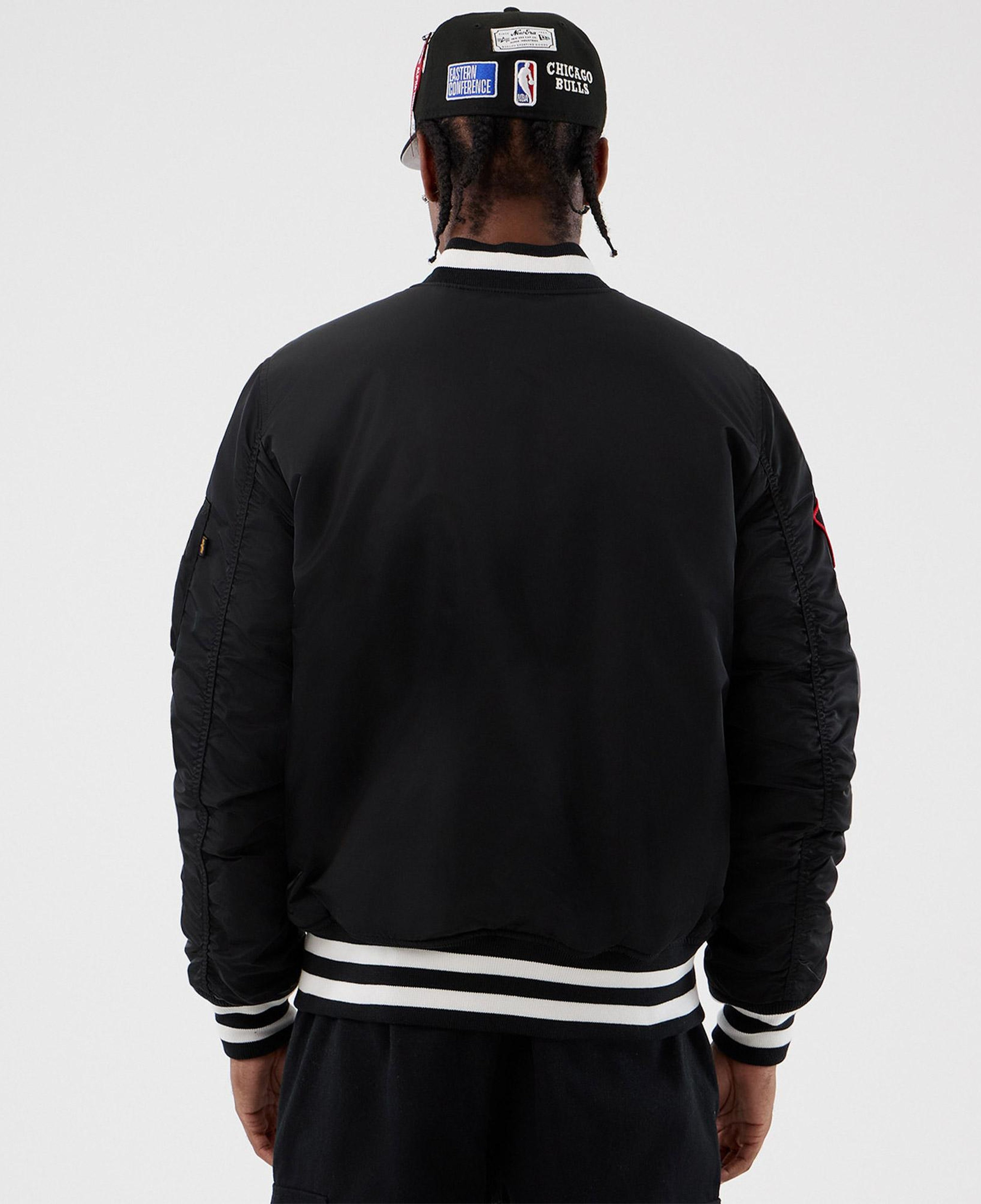 Chicago Bulls x Alpha x New Era MA-1 Siyah Bomber Ceket