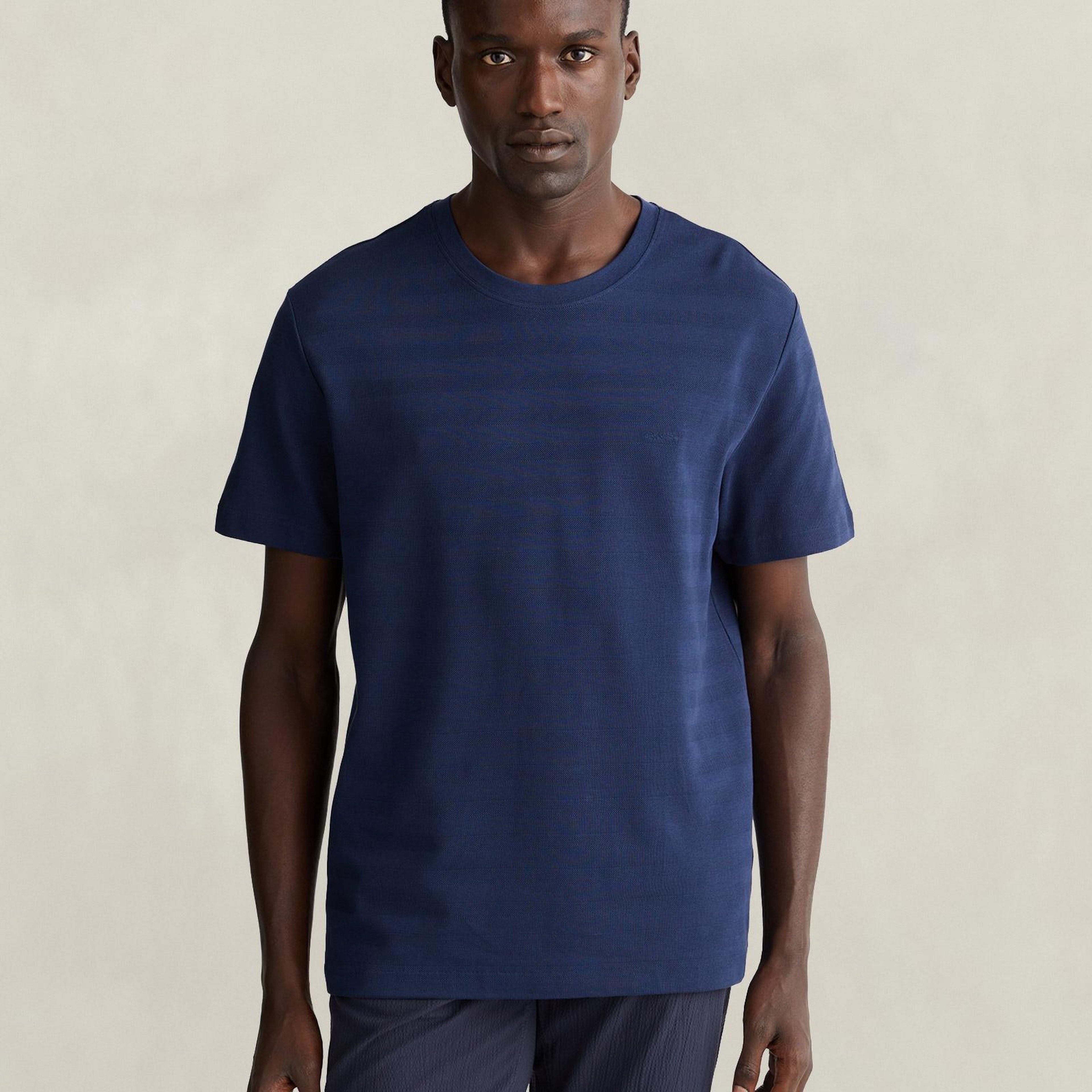 GANT Erkek Lacivert Bisiklet Yaka Regular Fit T-Shirt