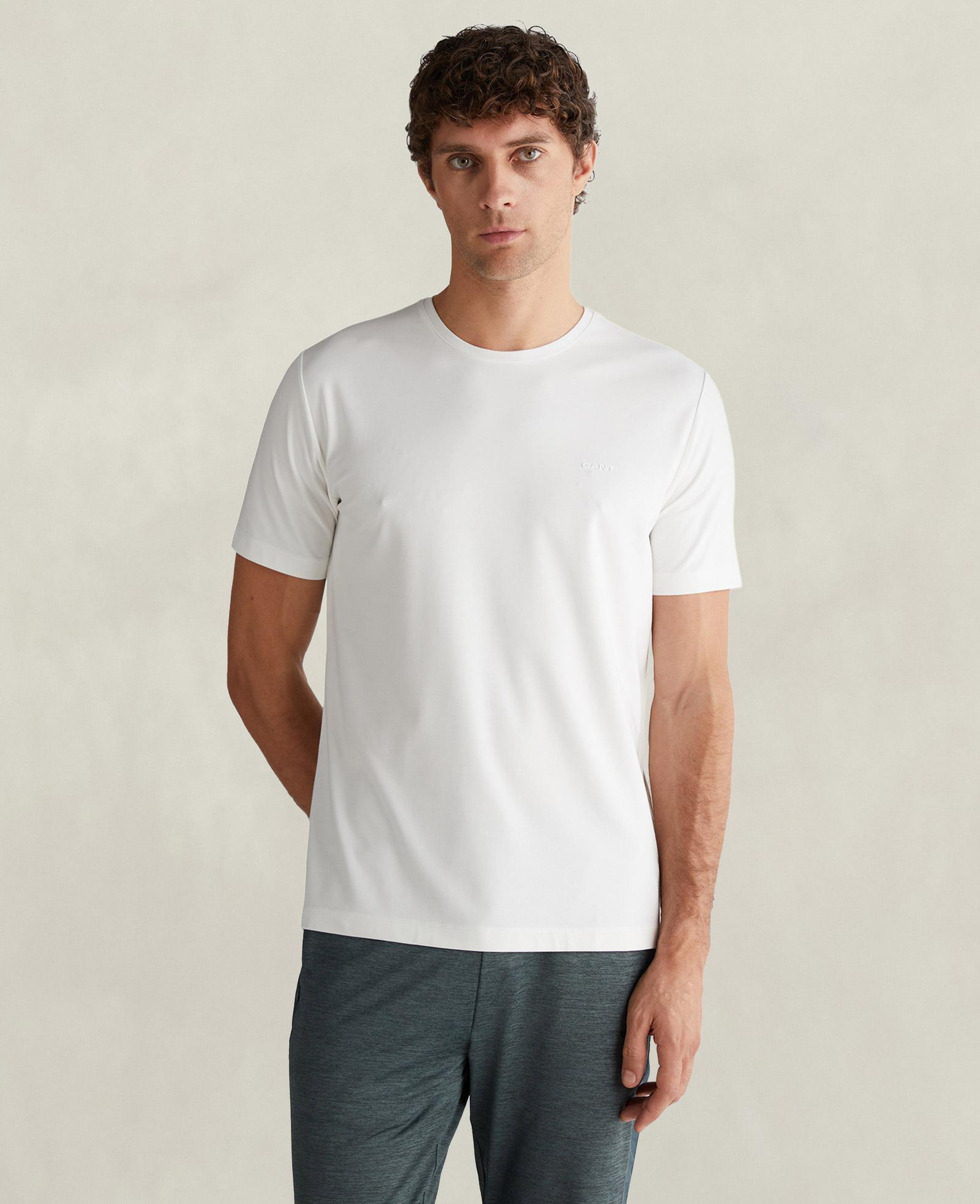 GANT Erkek Beyaz Kısa Kollu T-Shirt