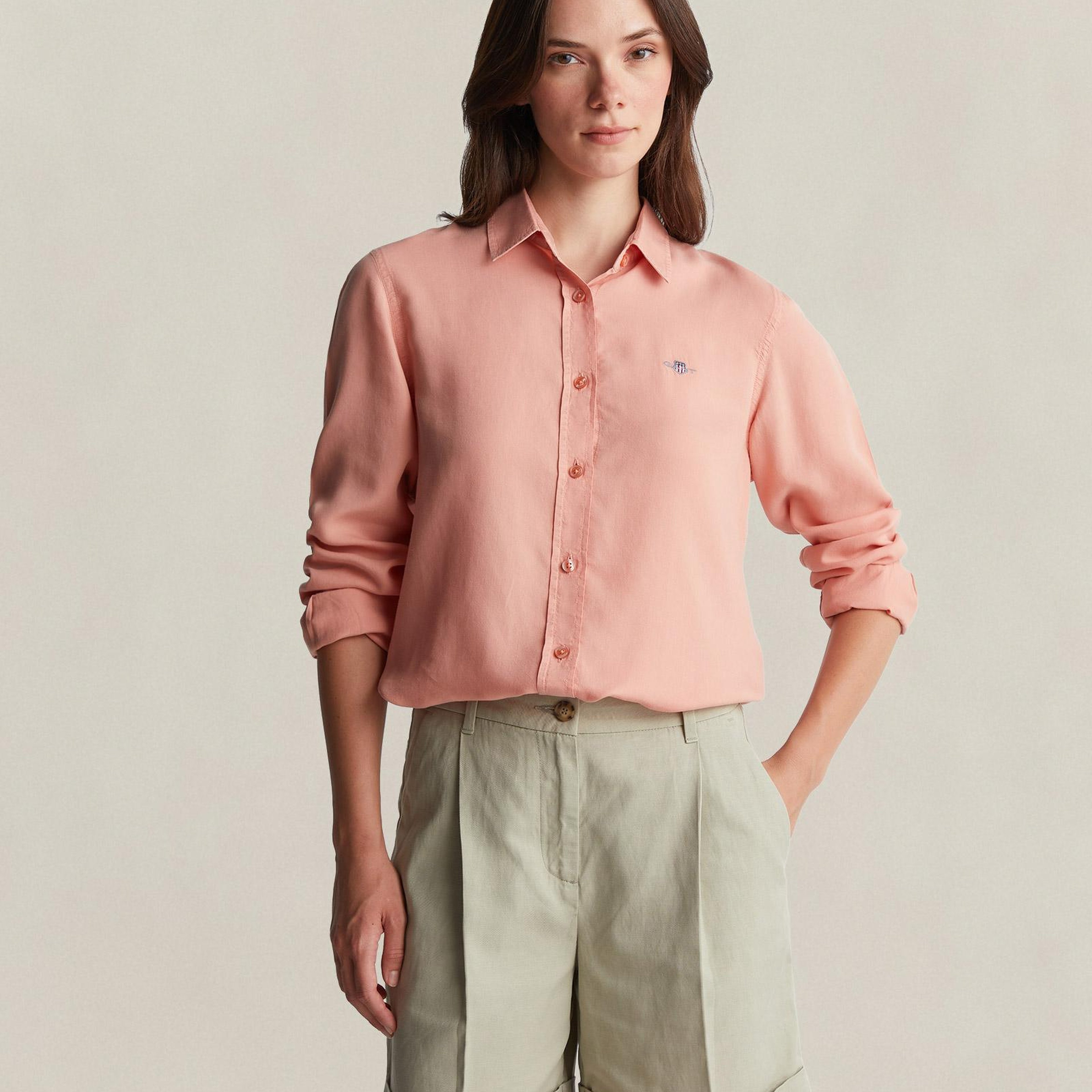 GANT Kadın Pembe Regular Fit Gömlek