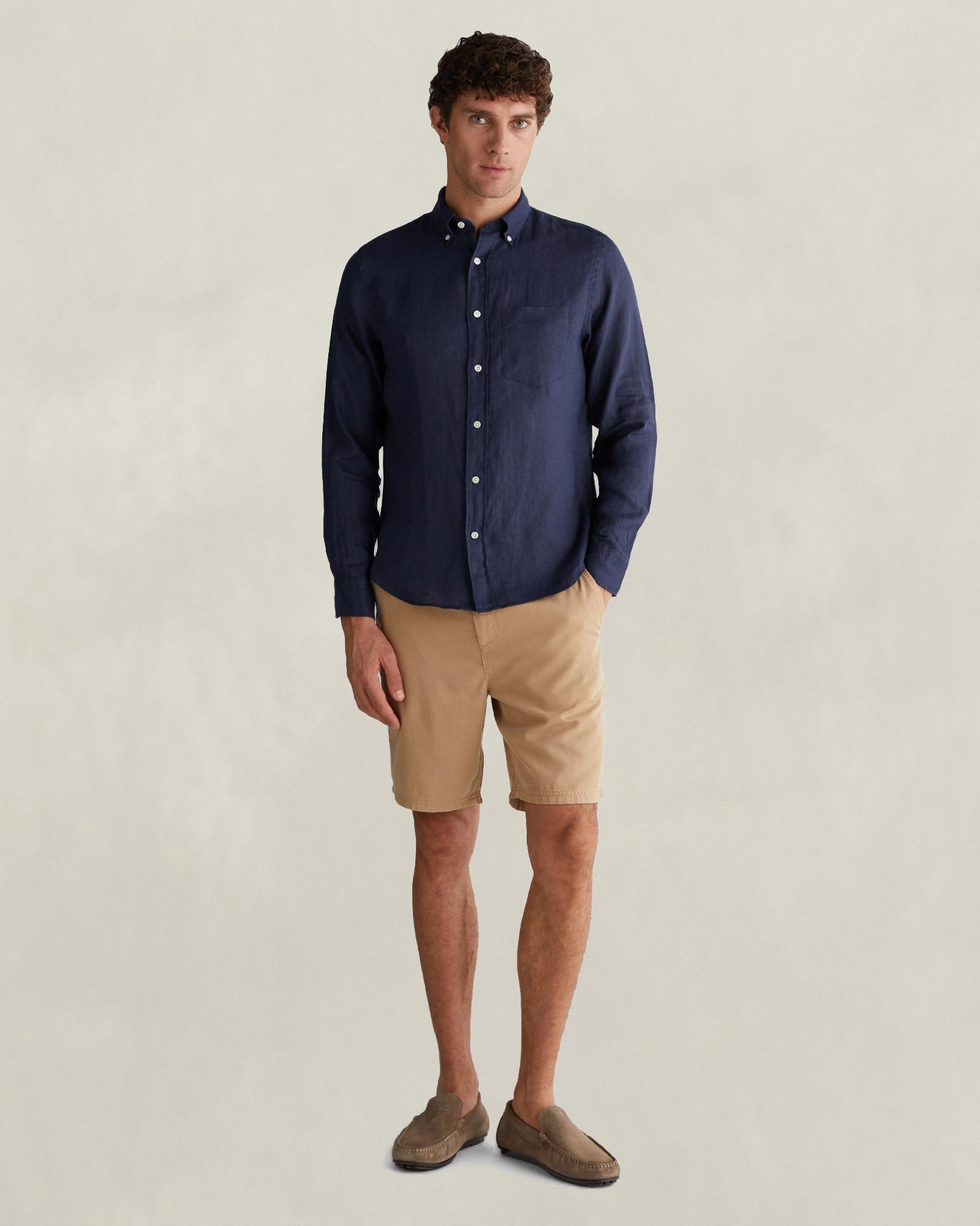 GANT Erkek Lacivert Regular Fit Gömlek