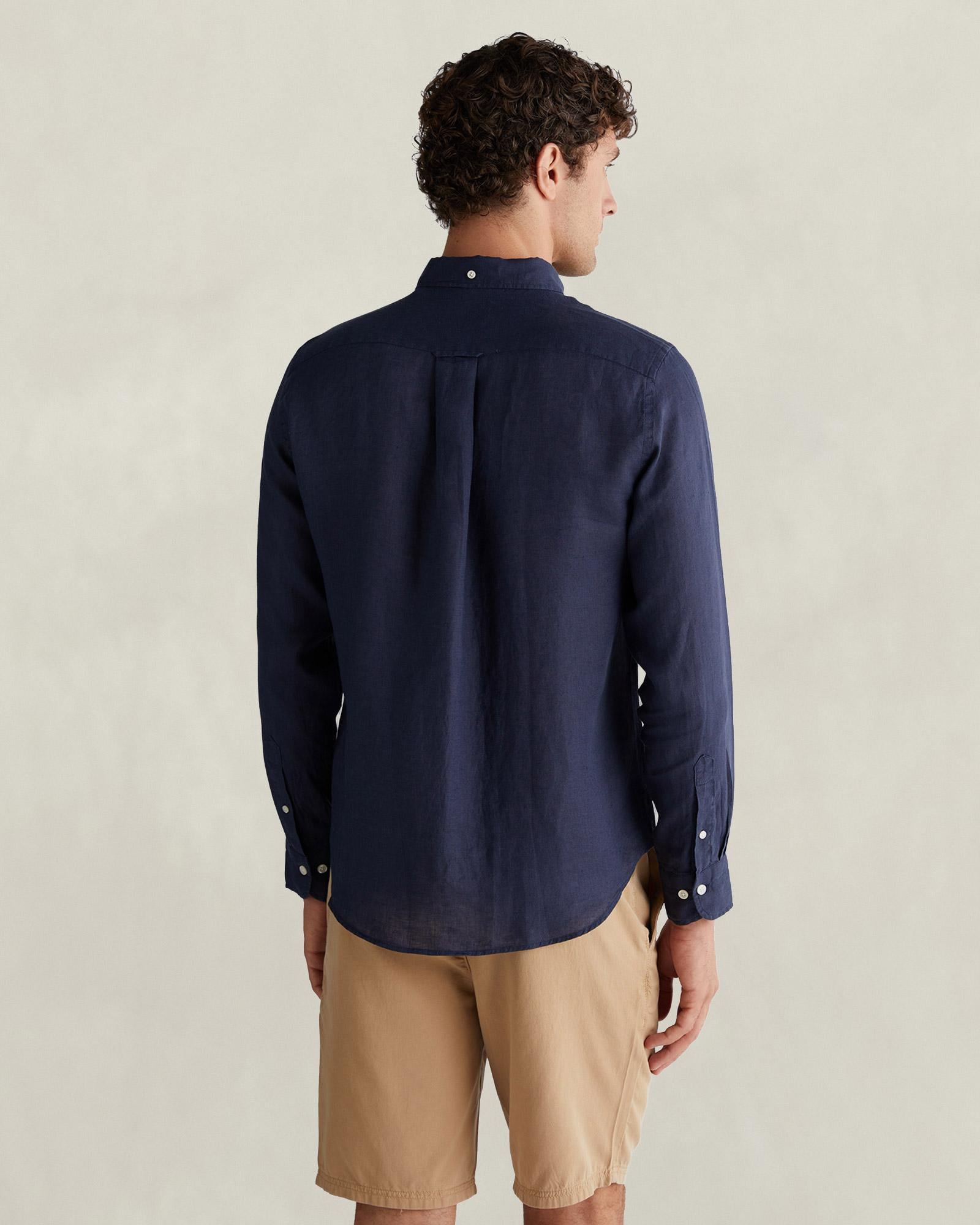 GANT Erkek Lacivert Regular Fit Gömlek