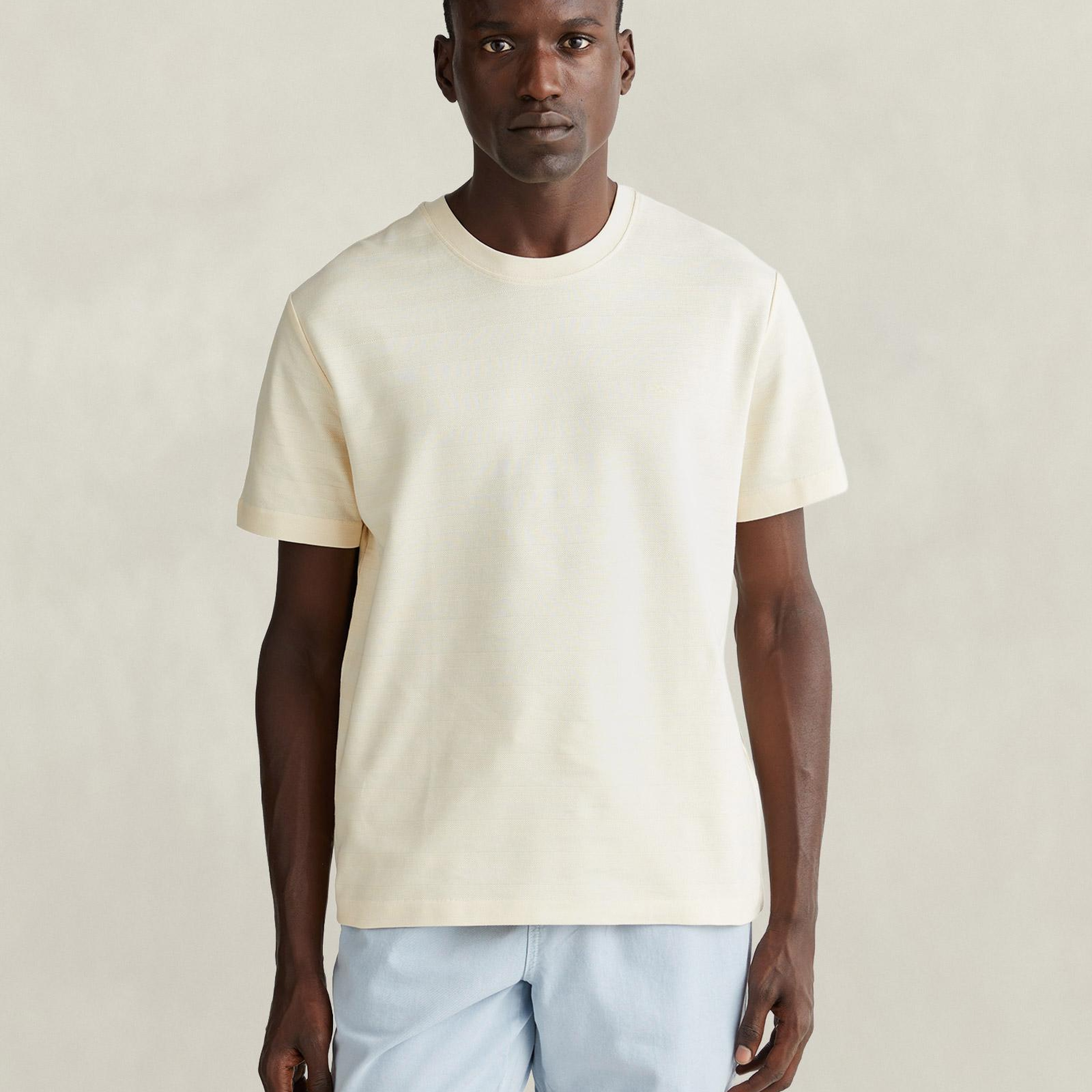 GANT Erkek Krem Bisiklet Yaka Regular Fit T-Shirt