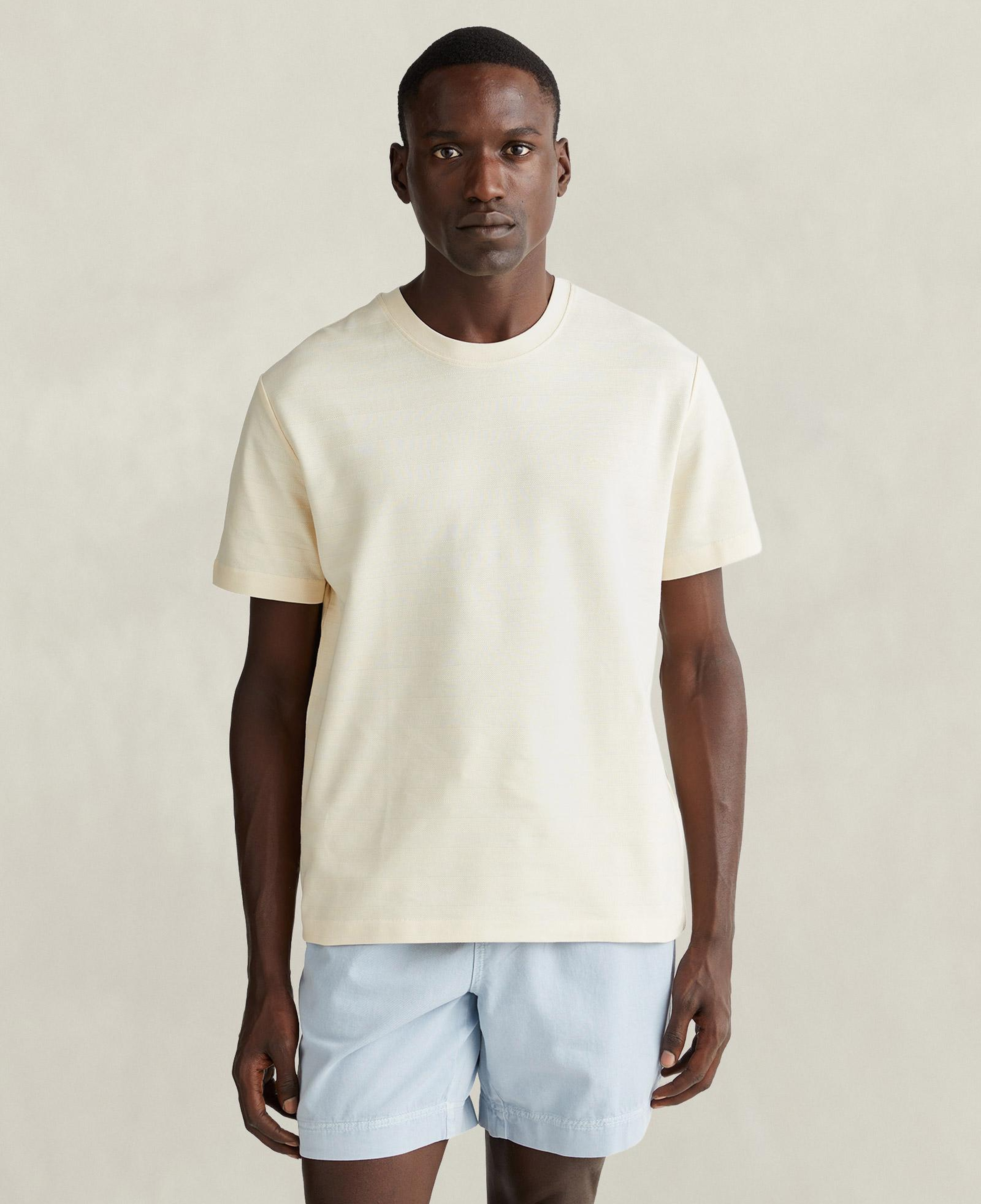 GANT Erkek Krem Bisiklet Yaka Regular Fit T-Shirt