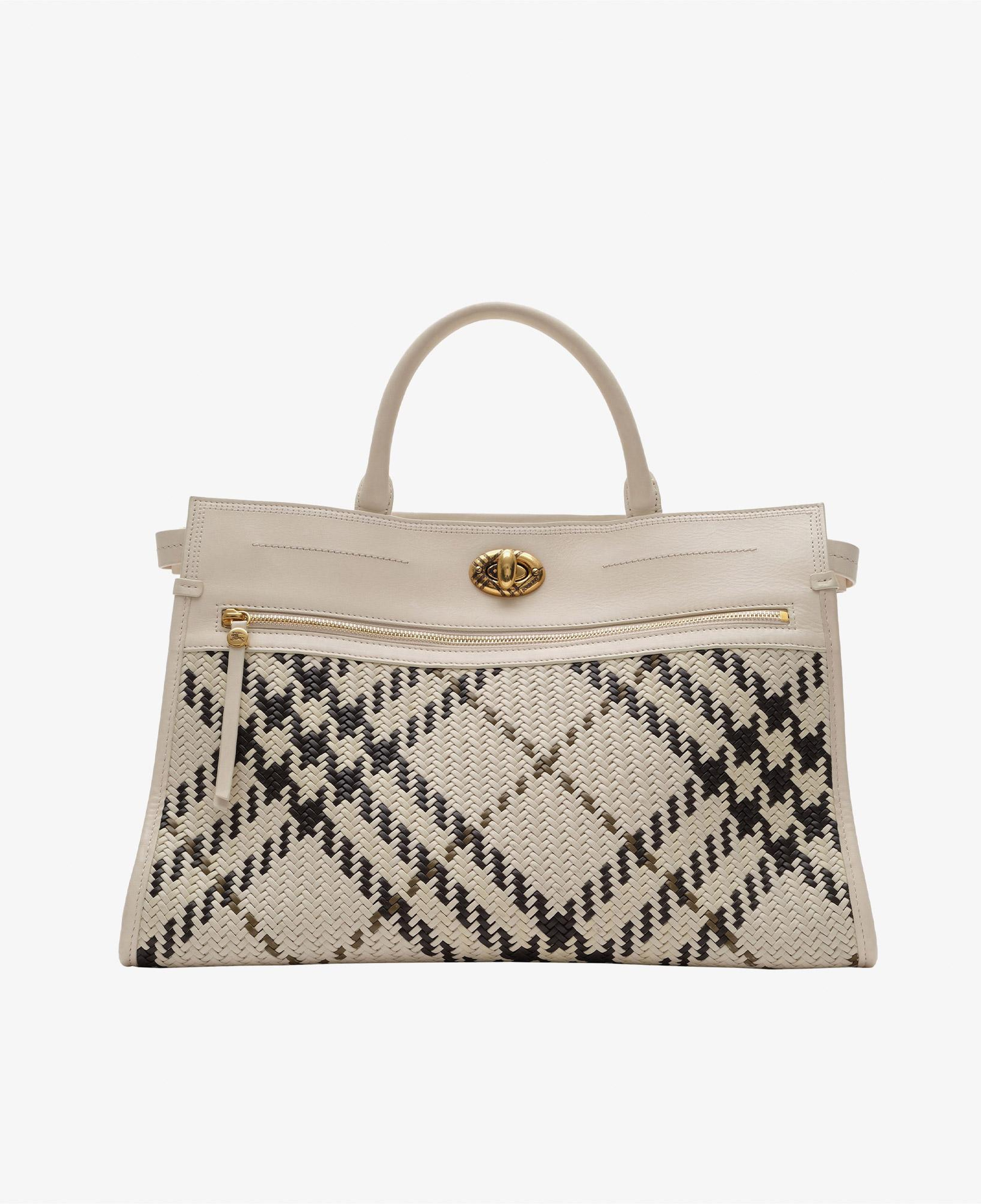 Burberry Hampstead Tote Kadın Beyaz Omuz Çantası