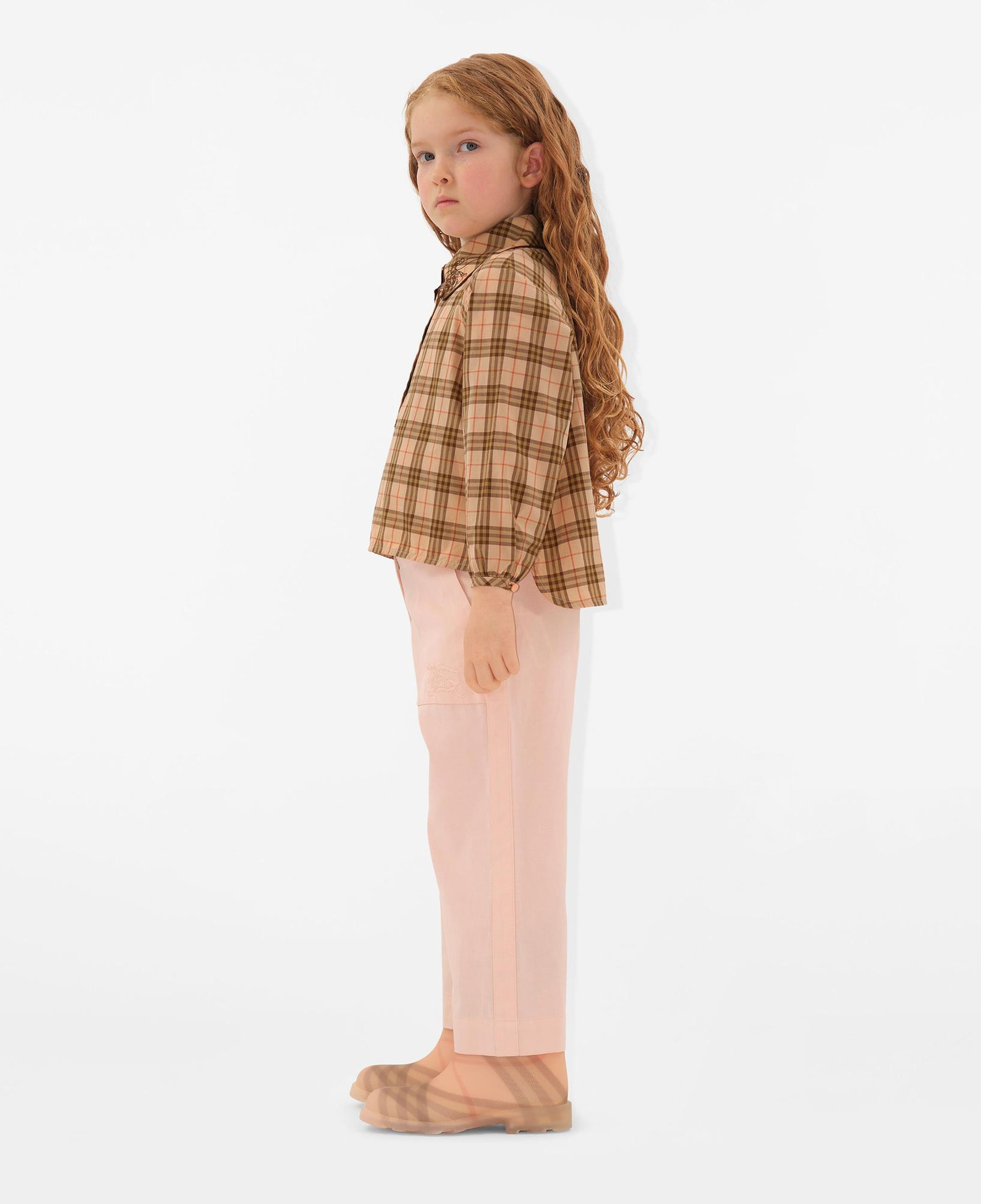 Burberry Orla Block Cotton Blend Çocuk Pembe Pantolon