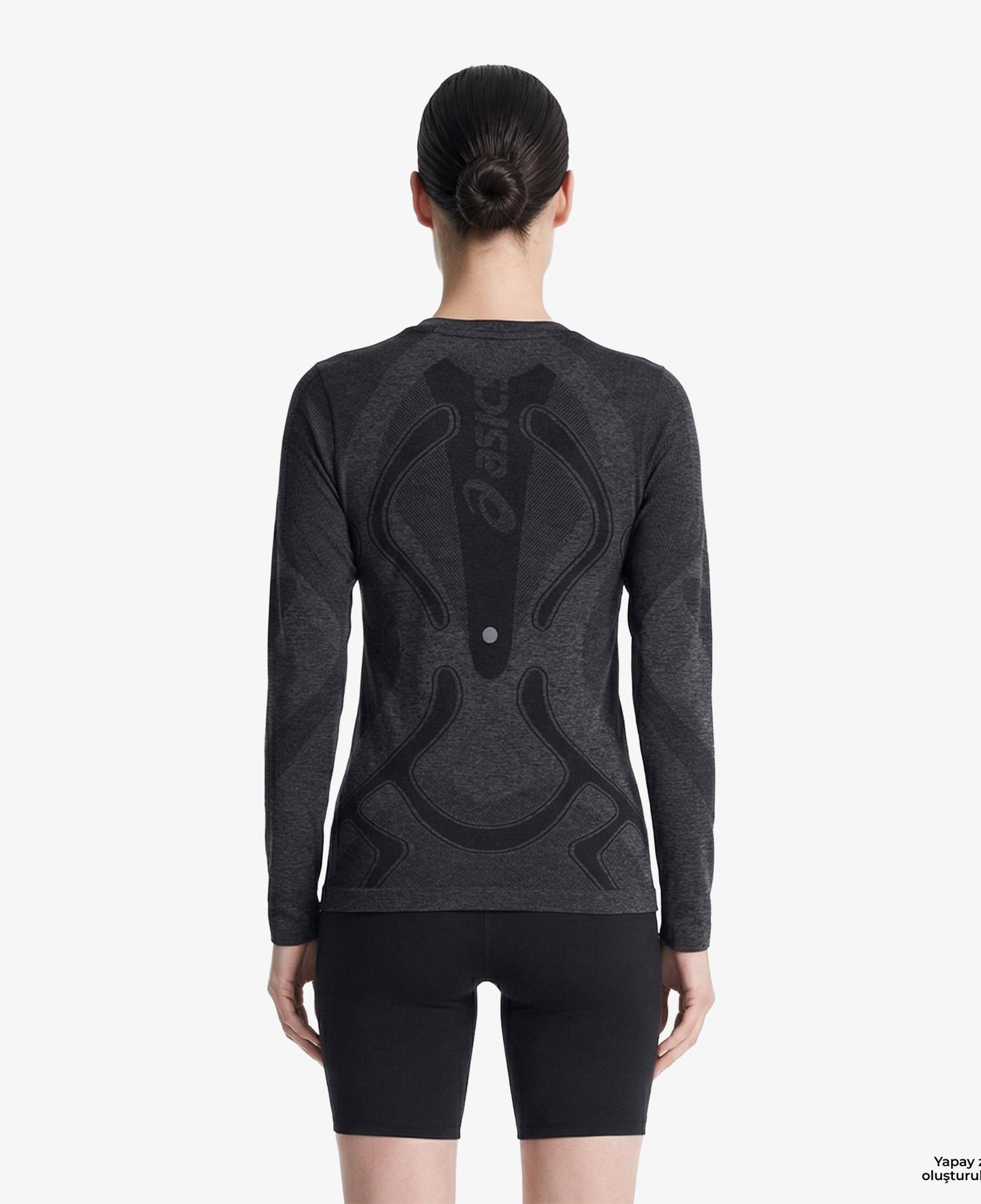 Asics Road Seamless Ls Top Kadın Siyah Koşu Sweatshirt