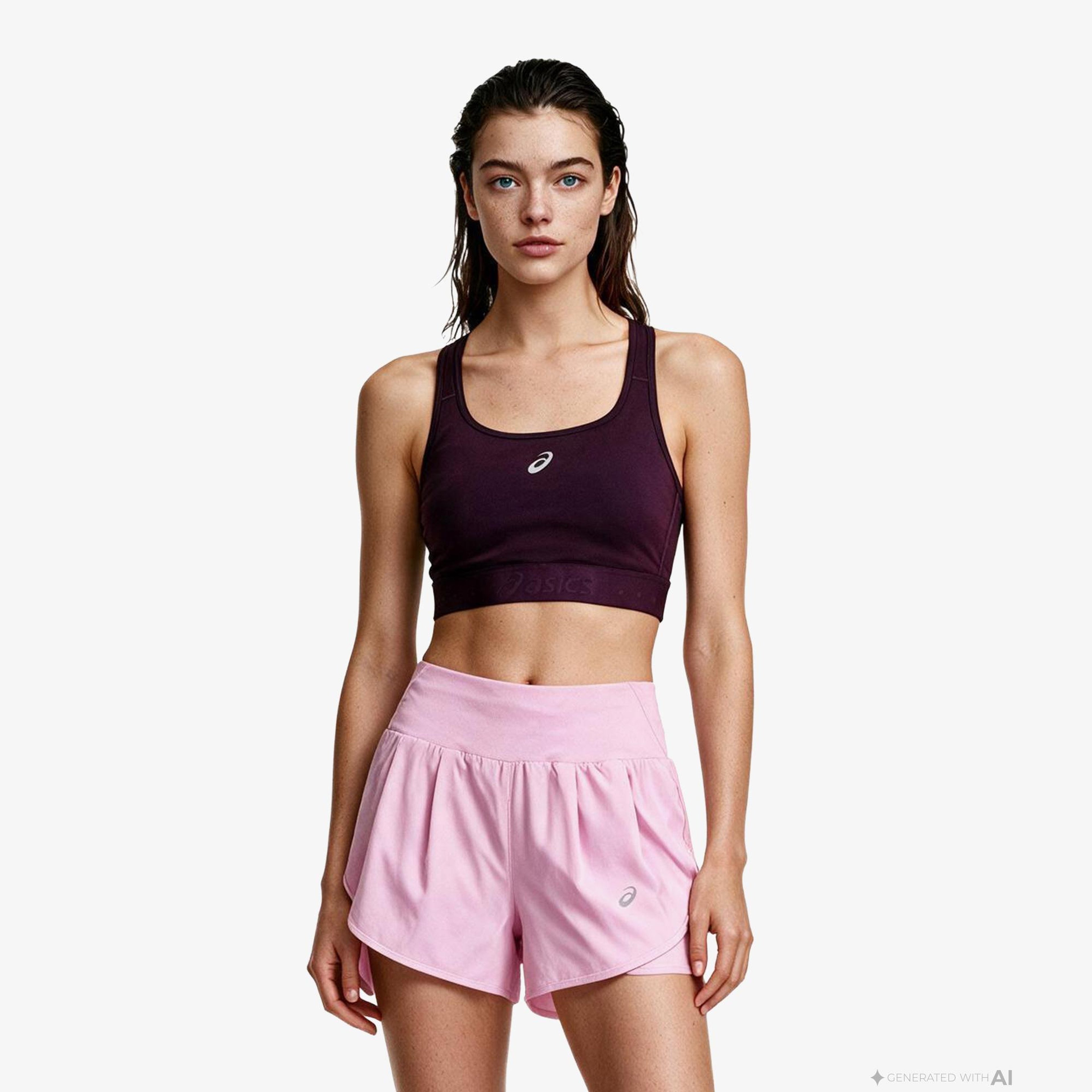 Asics Road Compression Kadın Mor Bra