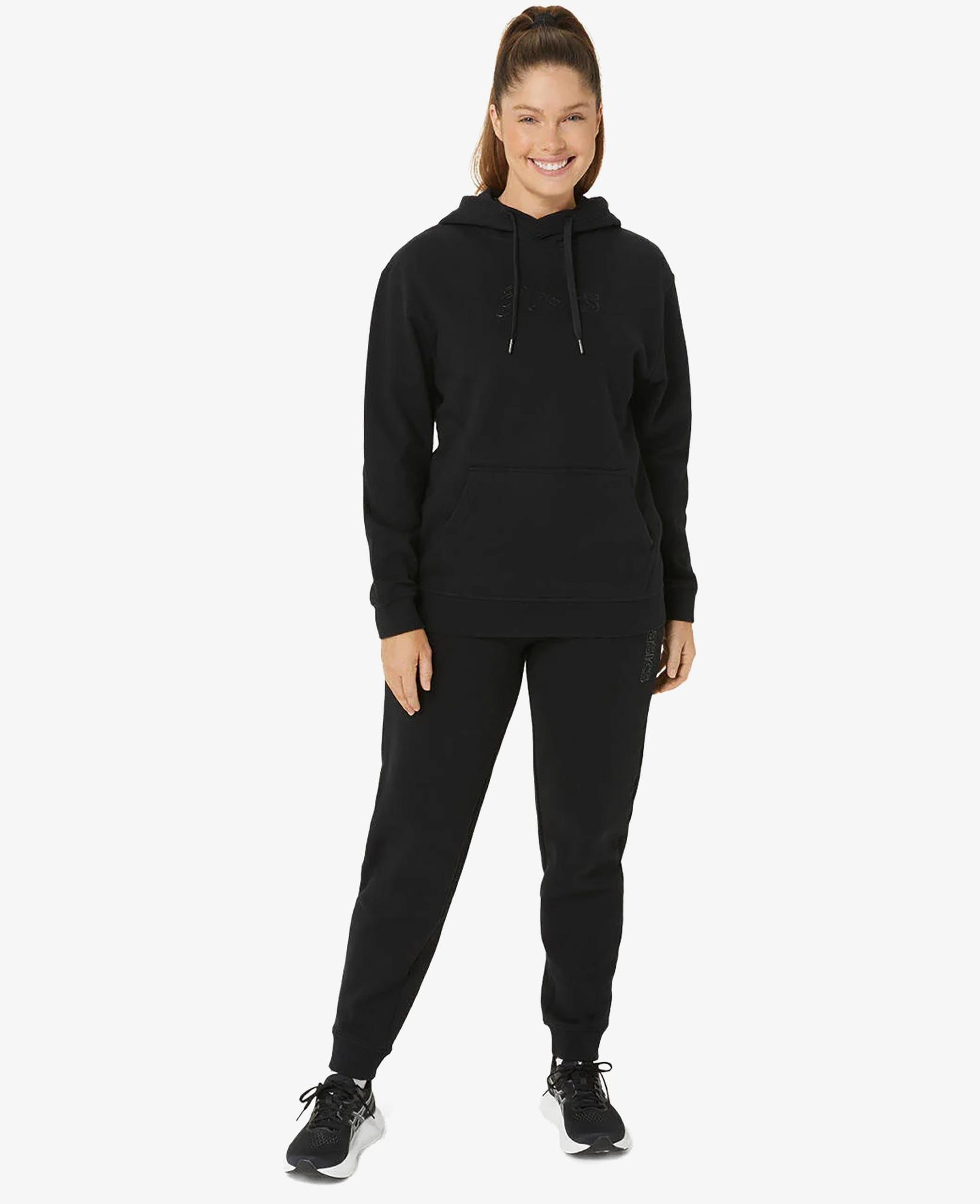 Asics Logo Sweatpant Kadın Siyah Eşofman Altı