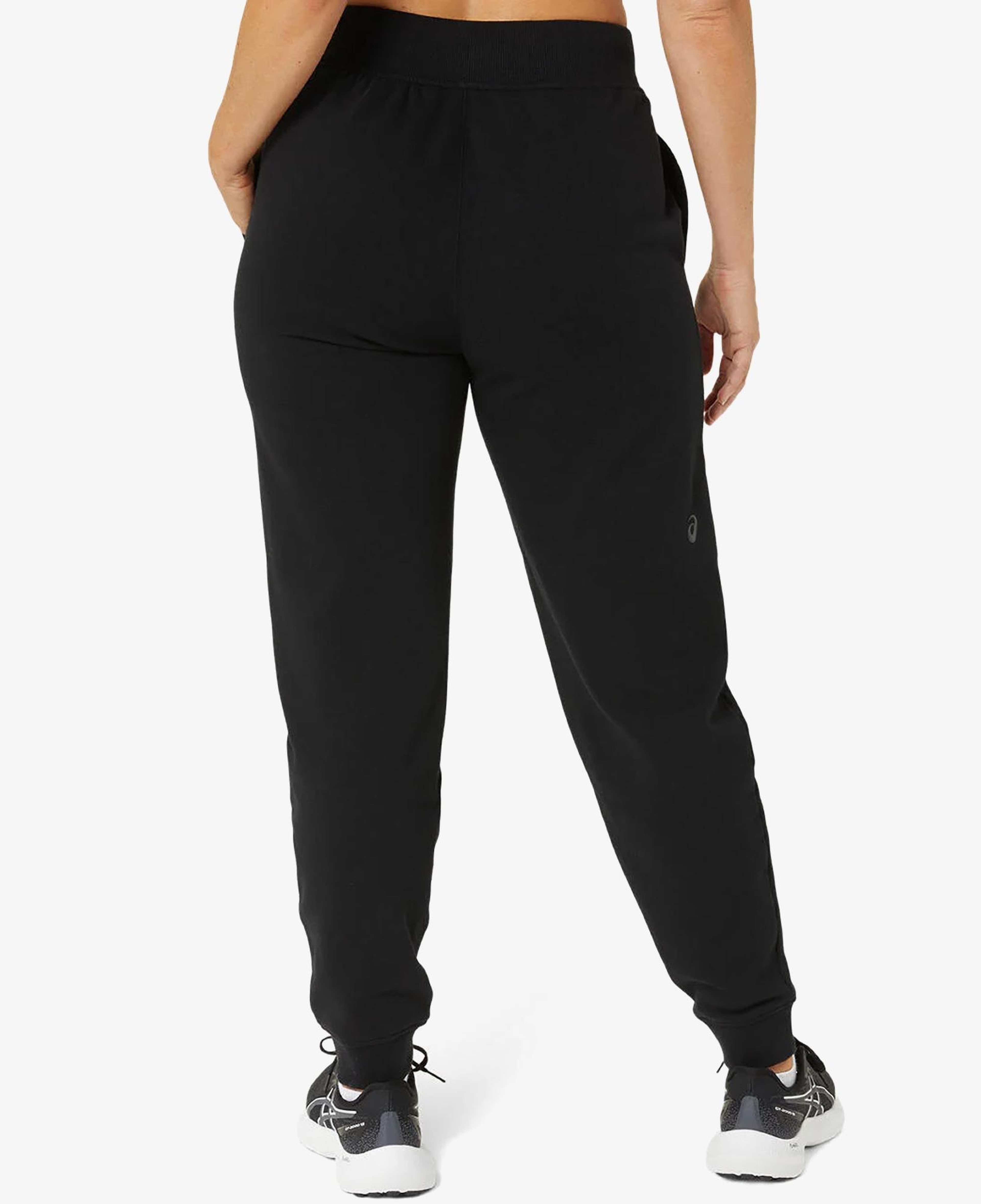Asics Logo Sweatpant Kadın Siyah Eşofman Altı