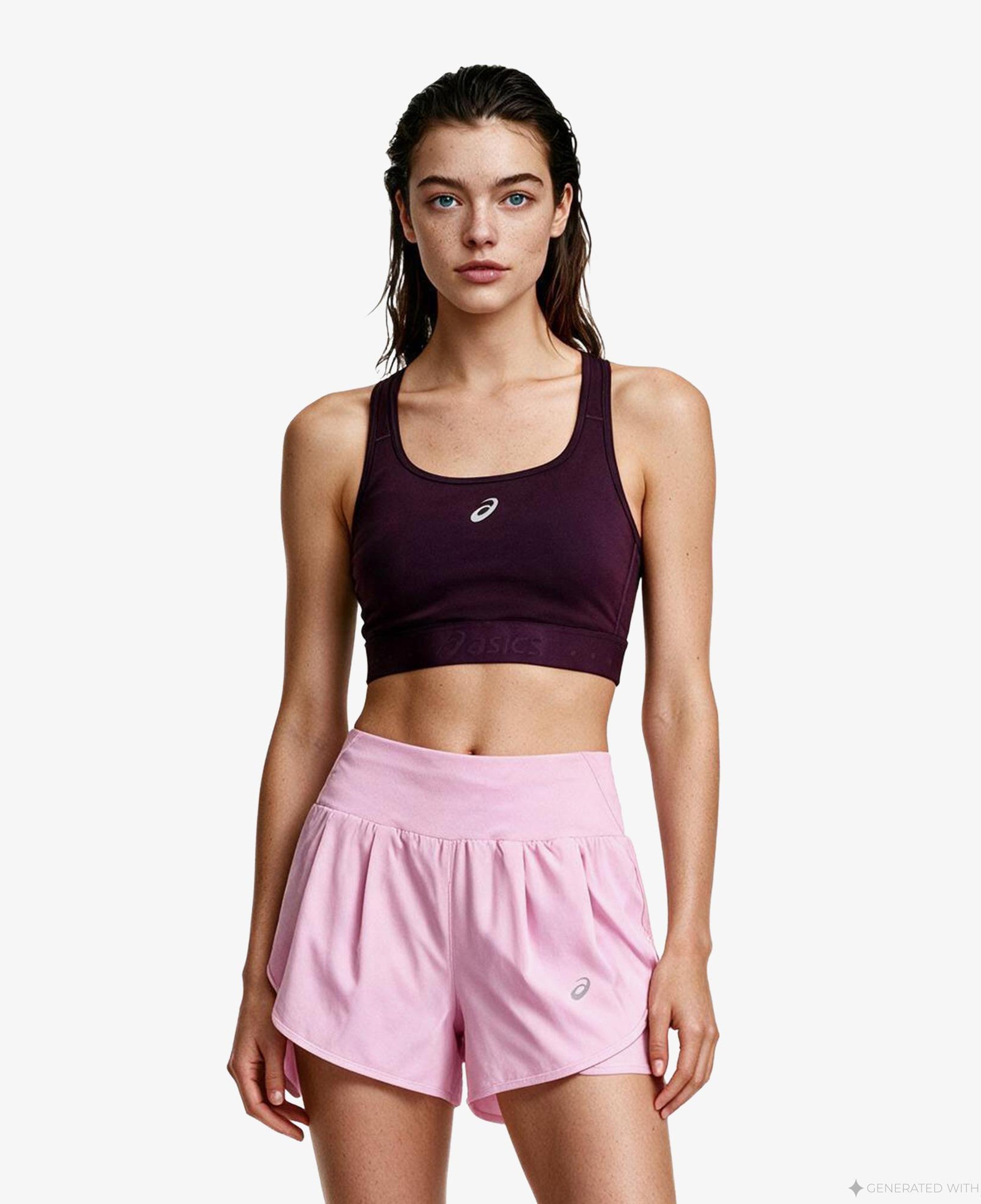 Asics Road Compression Kadın Mor Bra