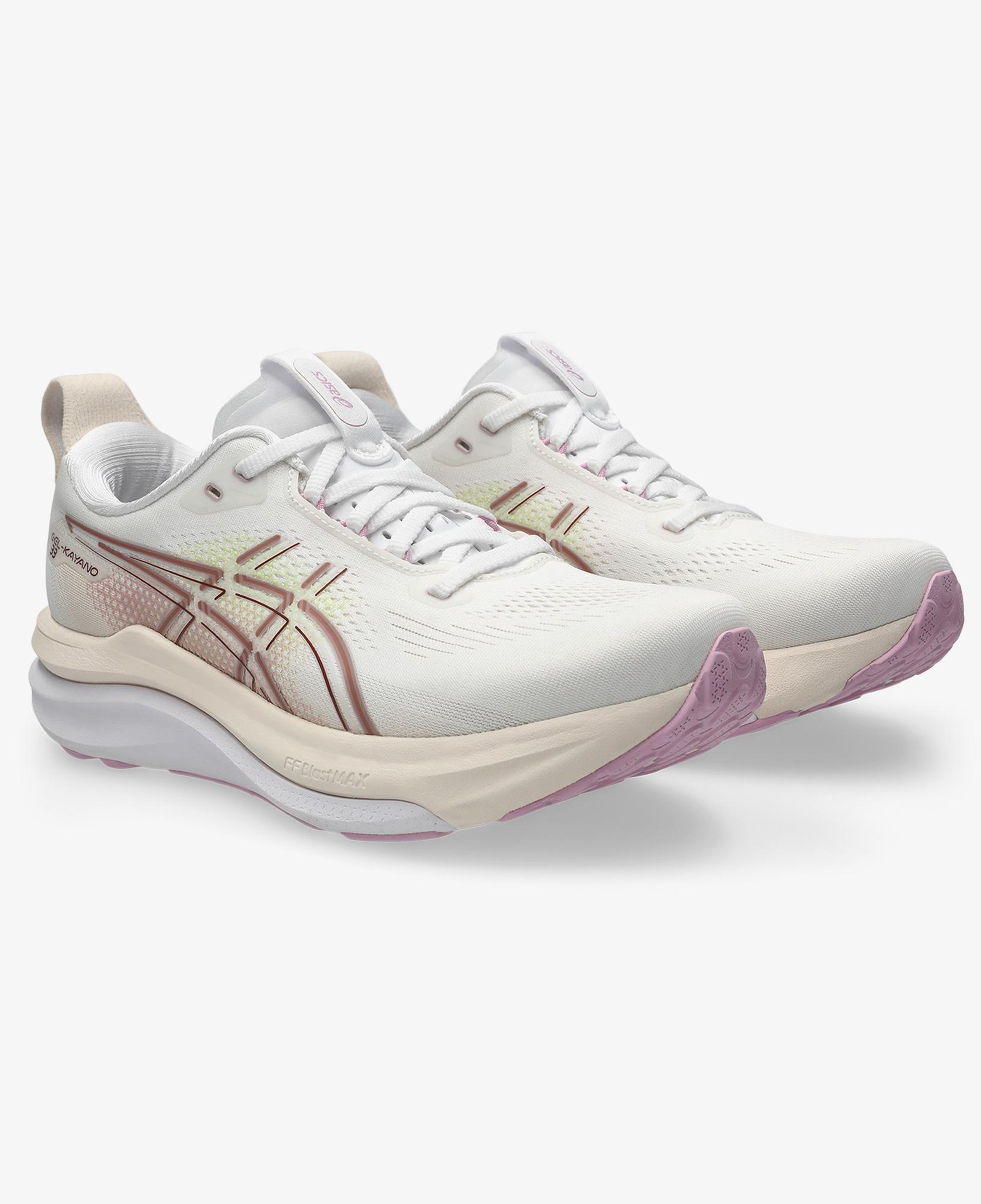 Asics Gel-Kayano 33 Kadın Beyaz Yol Koşusu Ayakkabısı