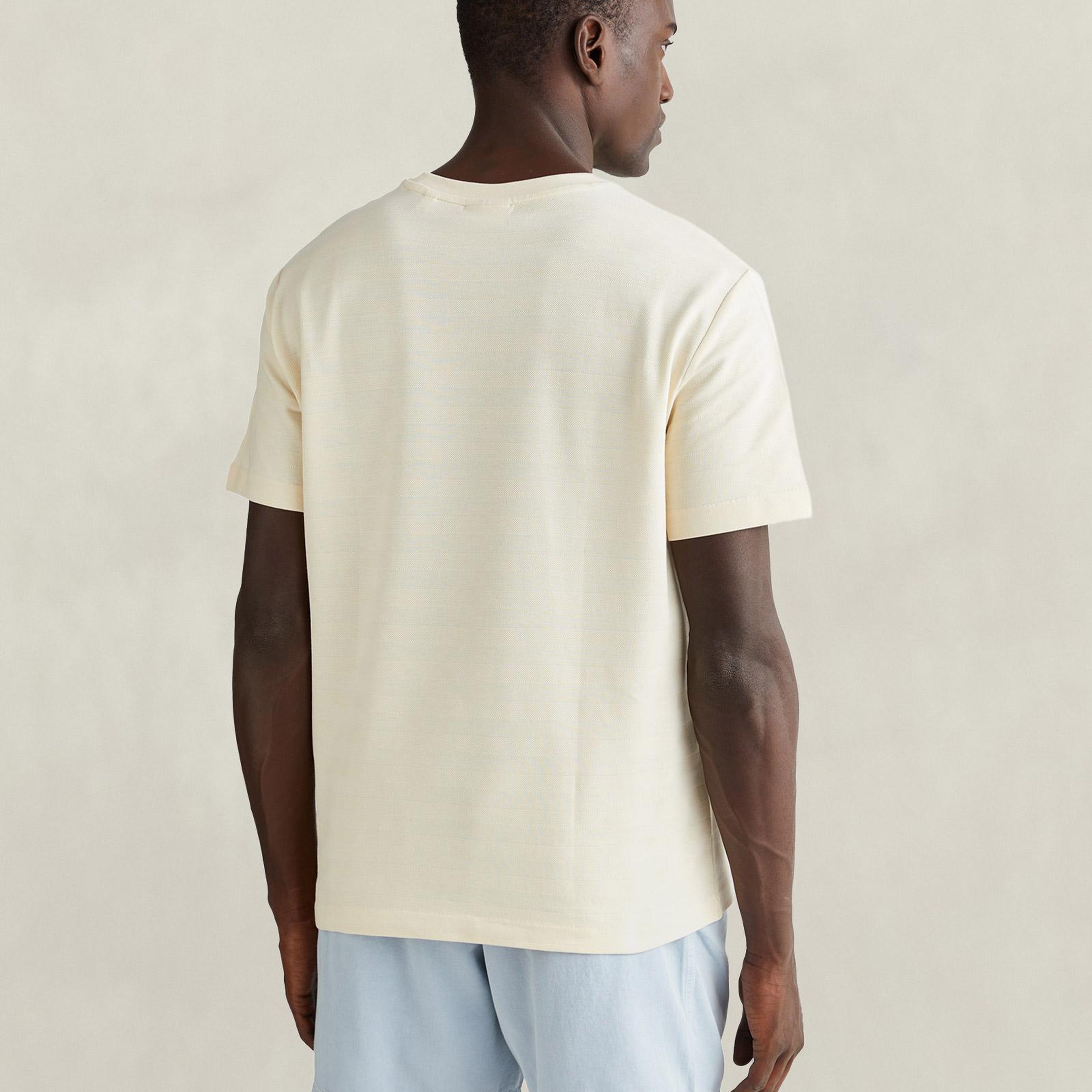 GANT Erkek Krem Bisiklet Yaka Regular Fit T-Shirt