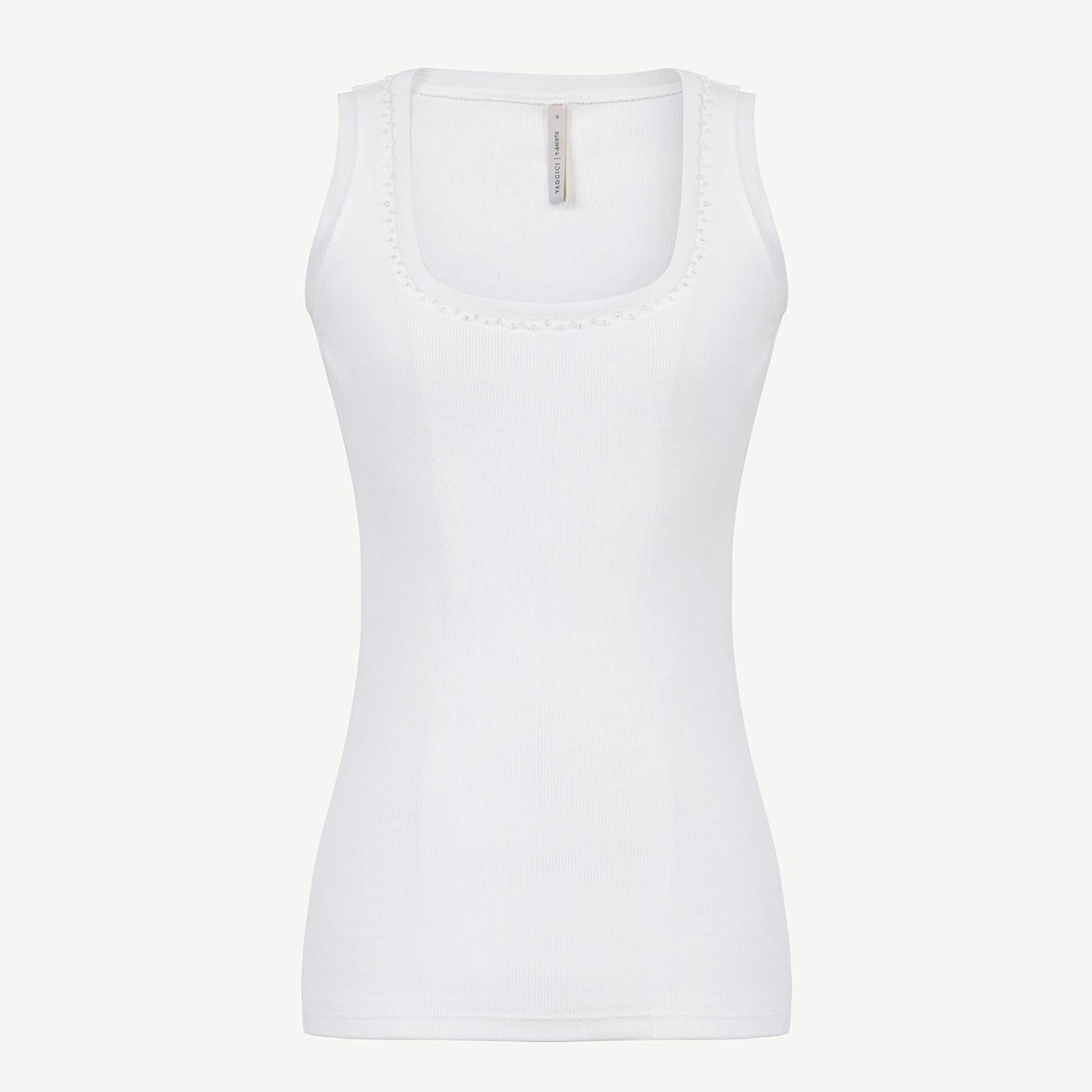 YARGICI Regular Kare Yaka Kolsuz T-shirt