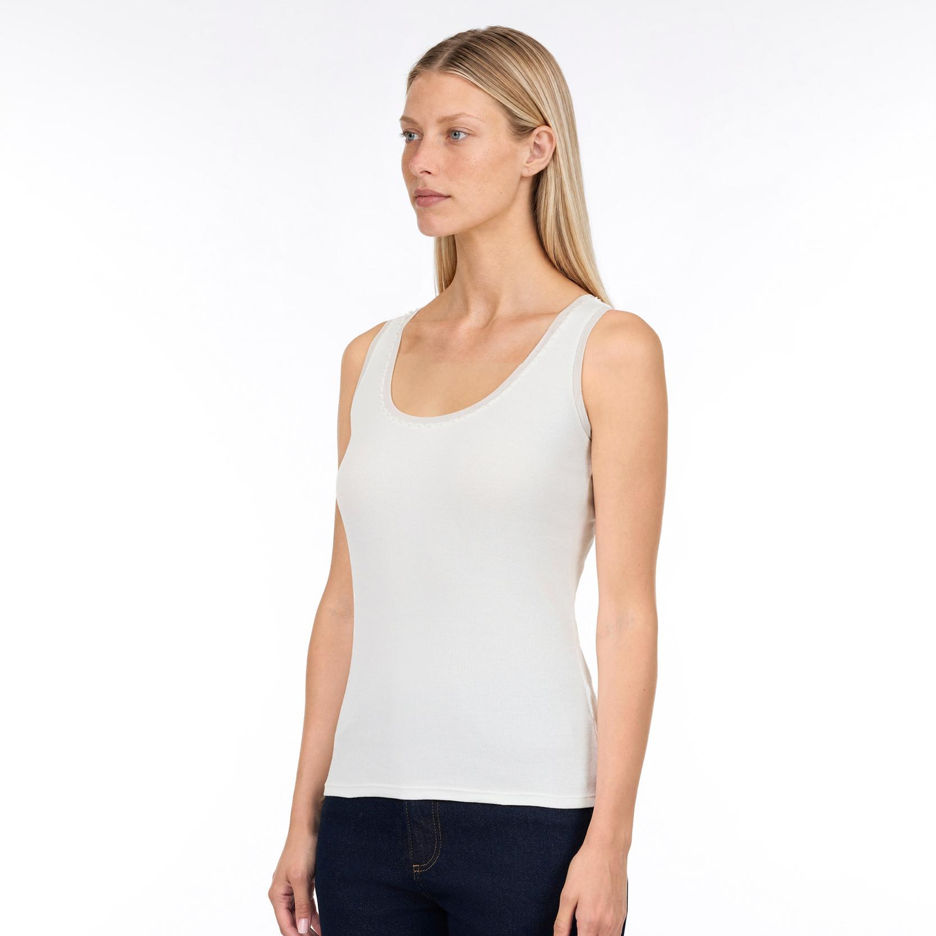 YARGICI Regular Kare Yaka Kolsuz T-shirt