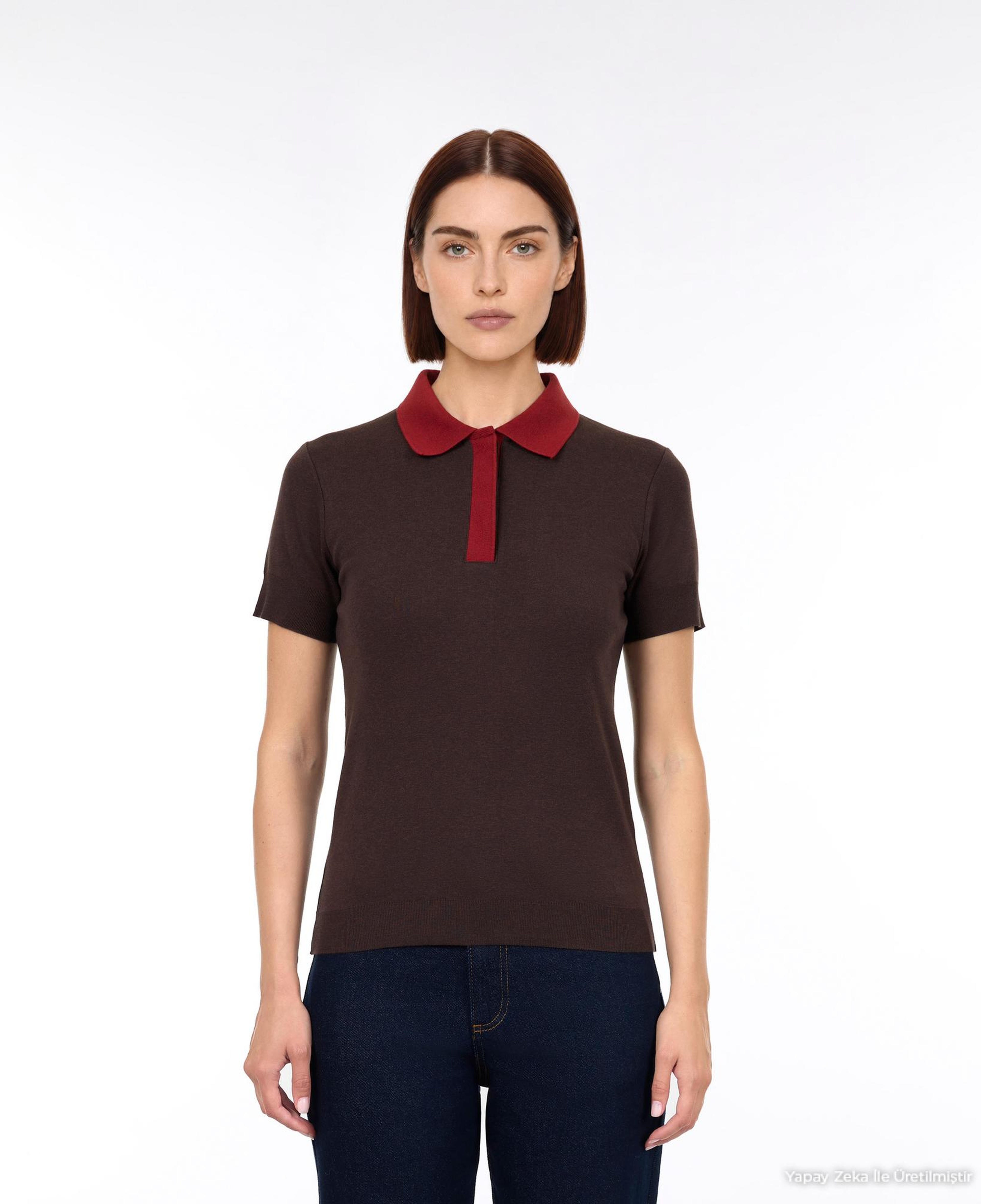 YARGICI Regular Polo Yaka Kısa Kol Kazak