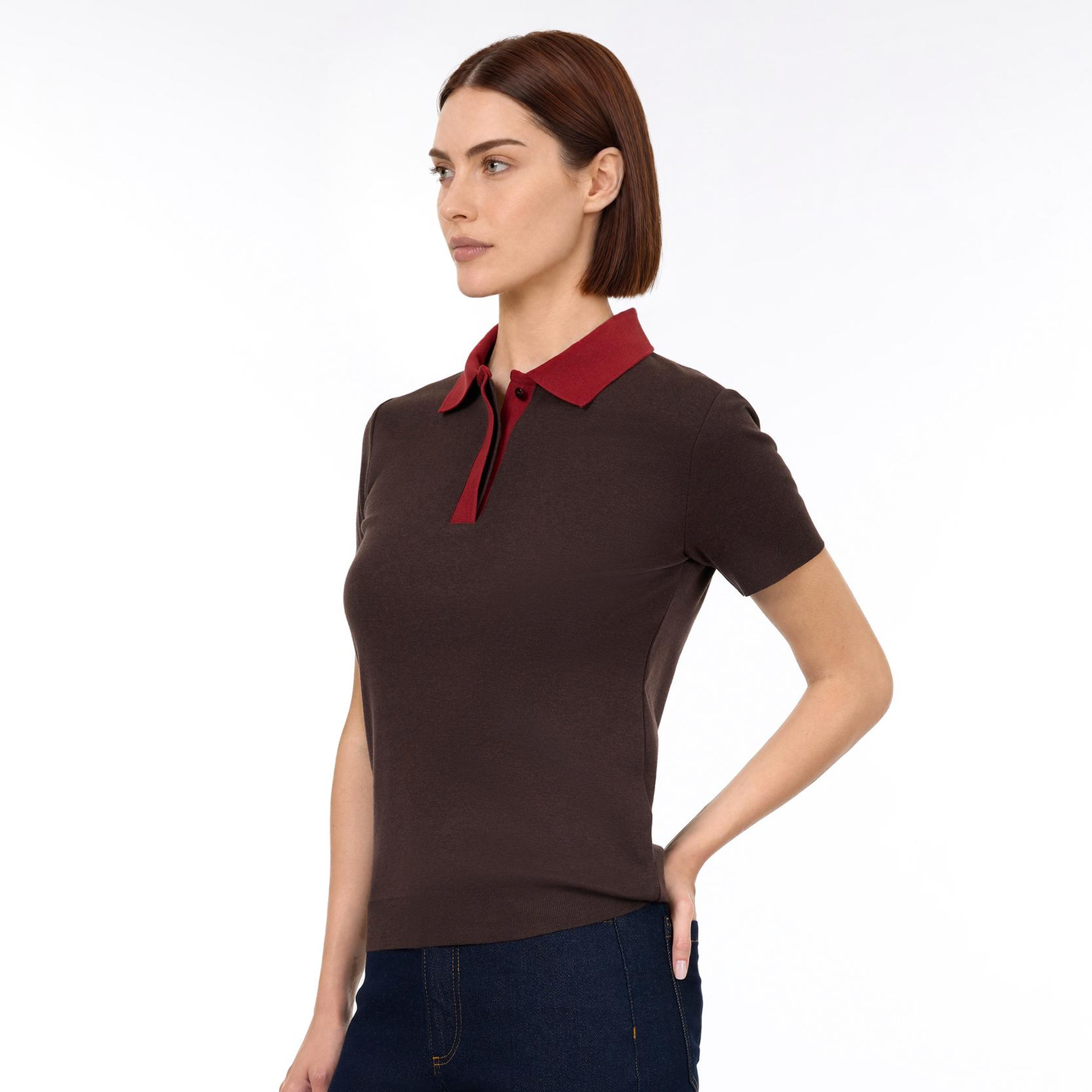YARGICI Regular Polo Yaka Kısa Kol Kazak